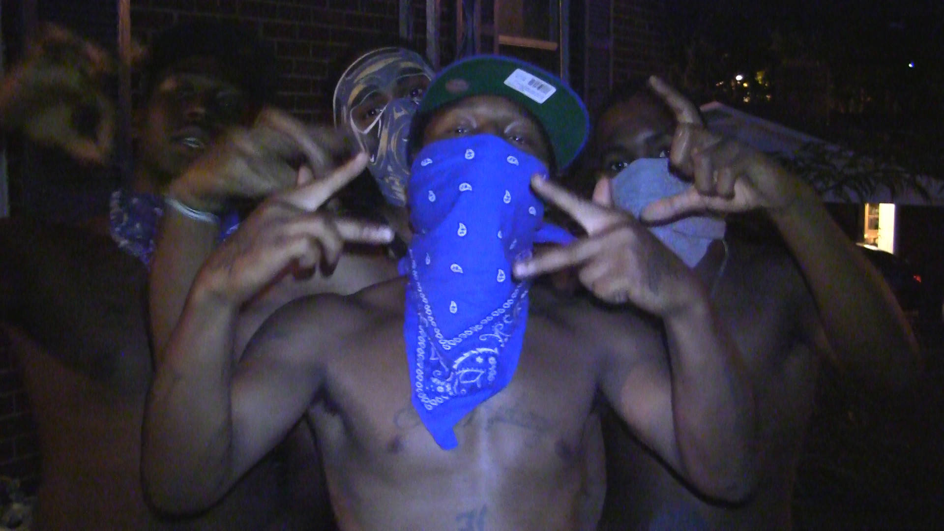 Crip, night, blue bandana, Full HD Desktop Wallpaper