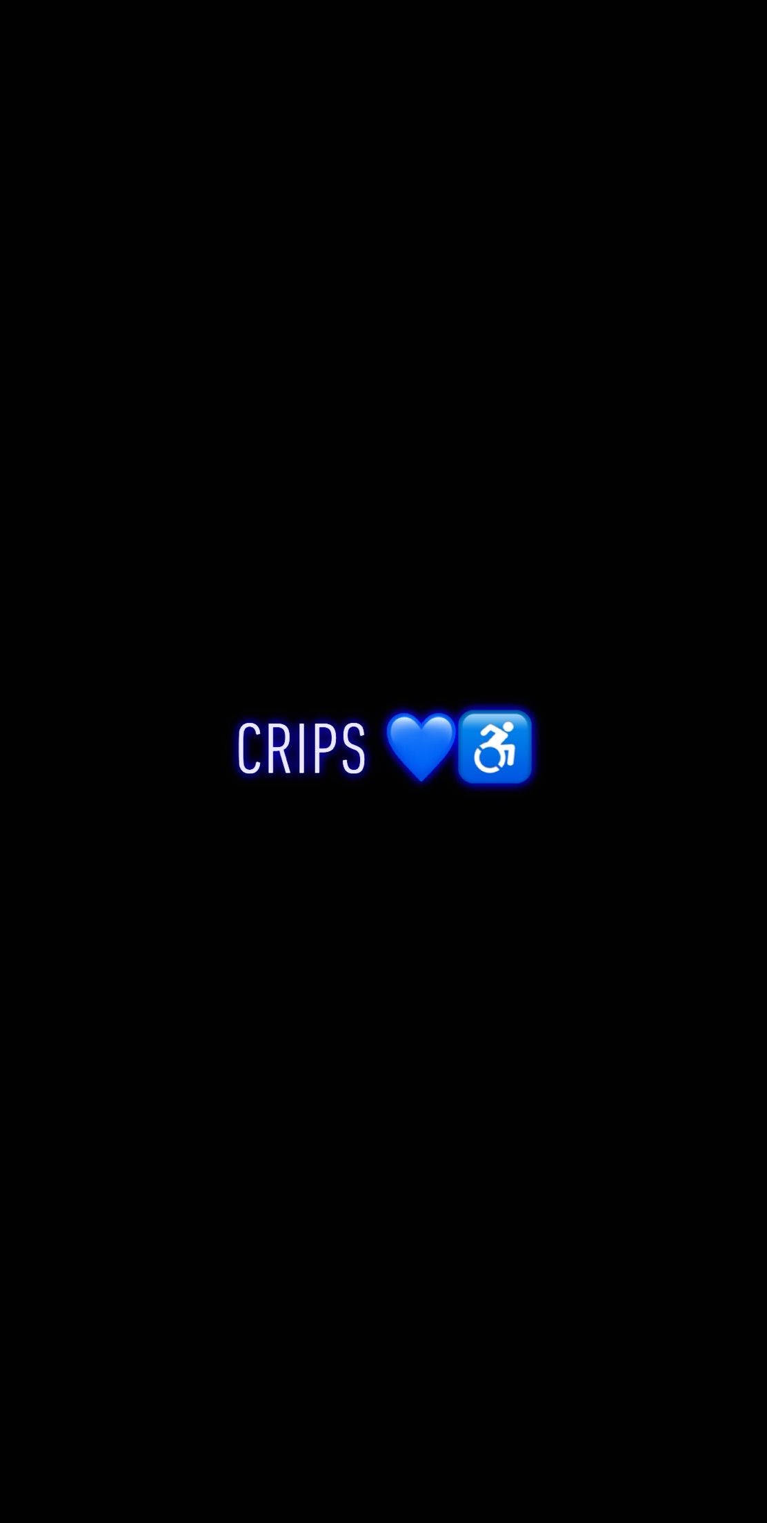 Crip, blue heart emoji, glowing text, Full HD Phone Wallpaper