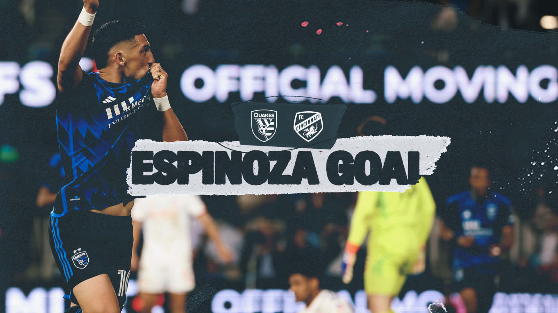 Cristian Espinoza, blue jersey, confetti, Full HD Desktop Wallpaper