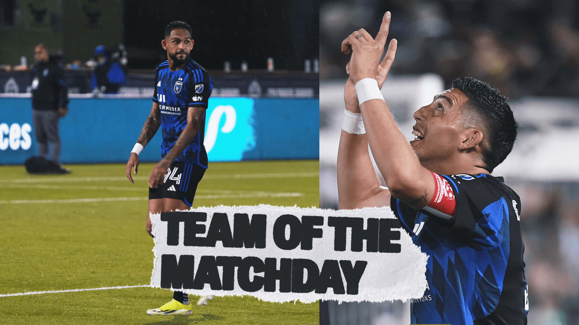 Cristian Espinoza, soccer matchday celebration, rain soaked field, Full HD Desktop Wallpaper