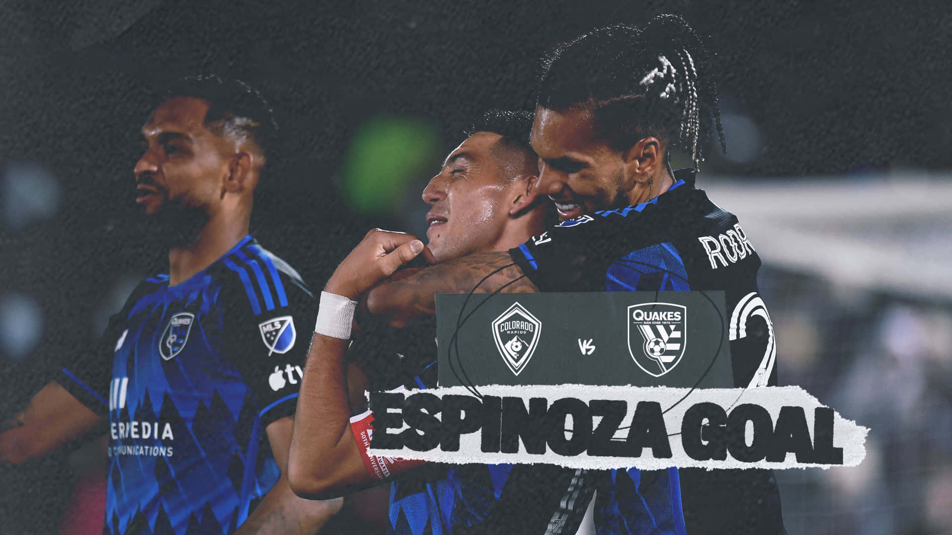 Cristian Espinoza, blue jerseys, stadium lights, Full HD Desktop Wallpaper