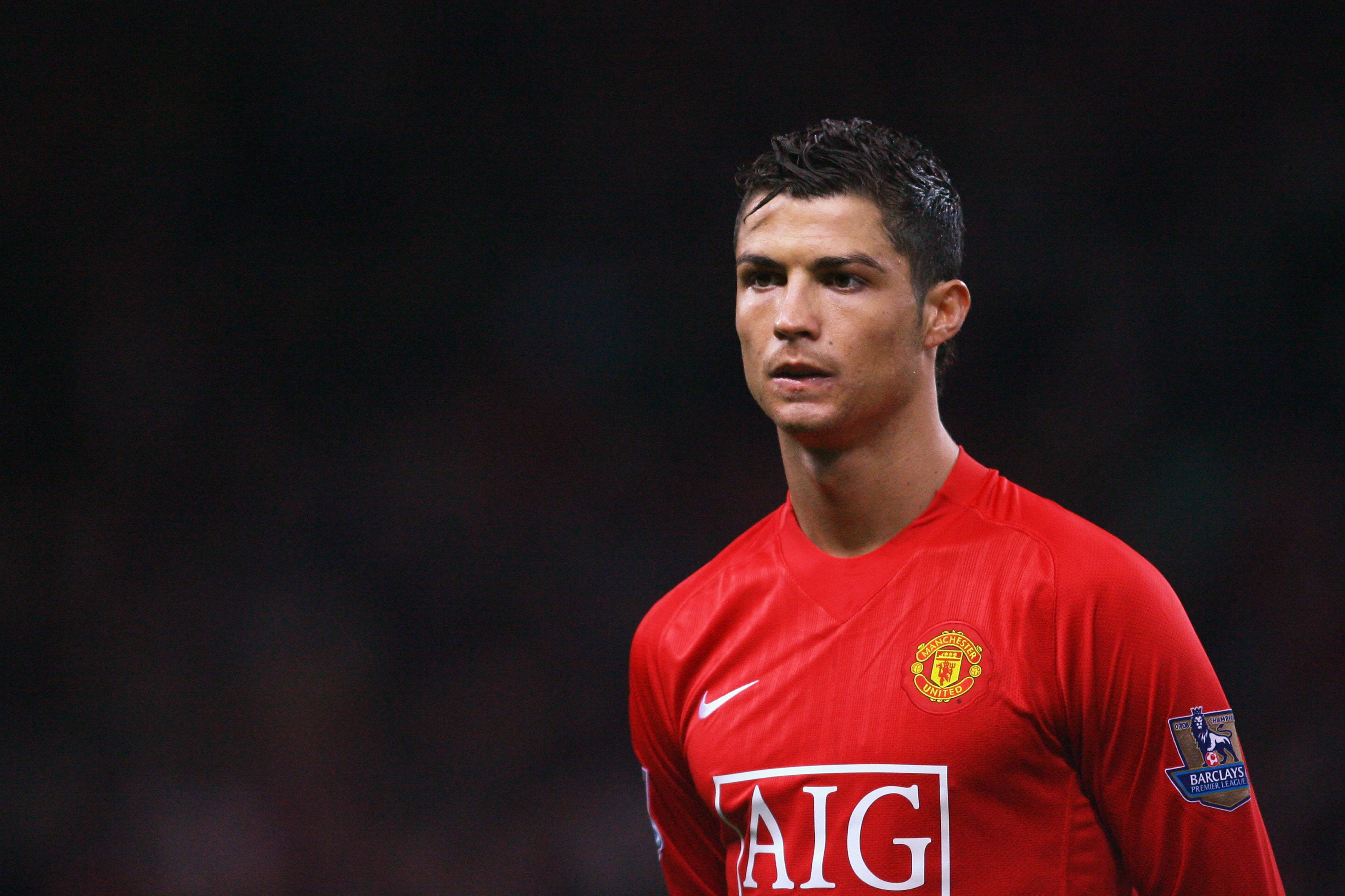 Cristiano Ronaldo, Manchester United, red Manchester United jersey, 2K Desktop Wallpaper