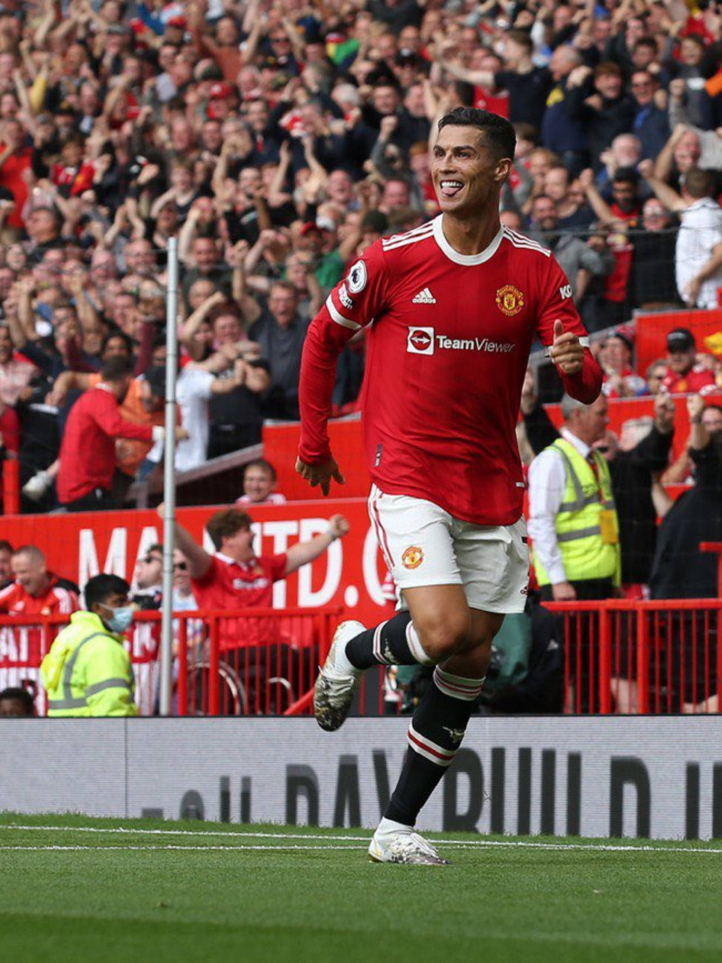 Cristiano Ronaldo, Manchester United, red Manchester United jersey, 2K Phone Wallpaper