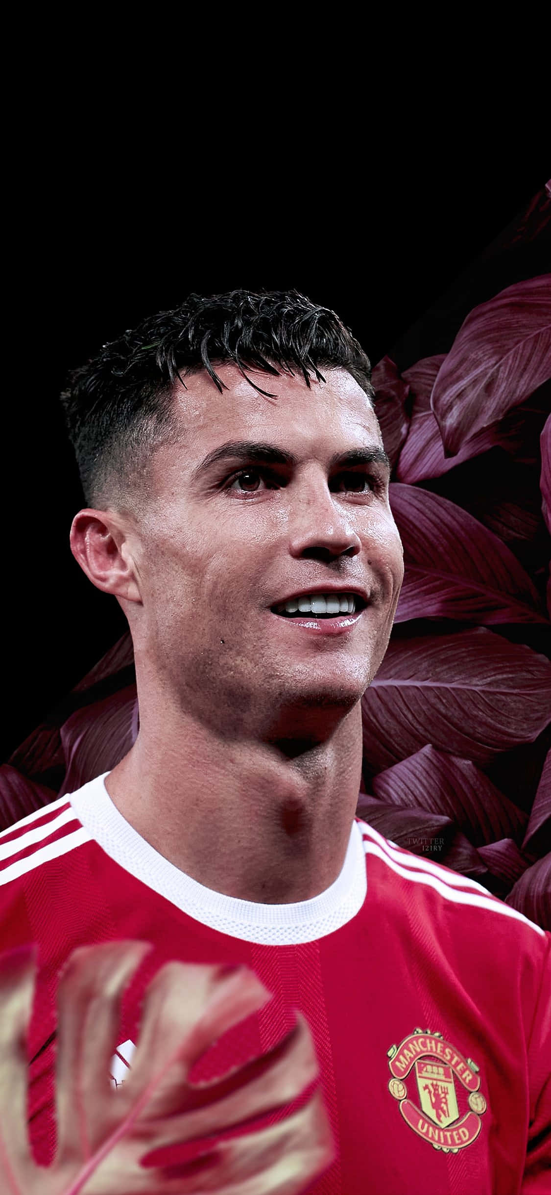 Cristiano Ronaldo, Manchester United, red Manchester United jersey, Full HD Phone Wallpaper