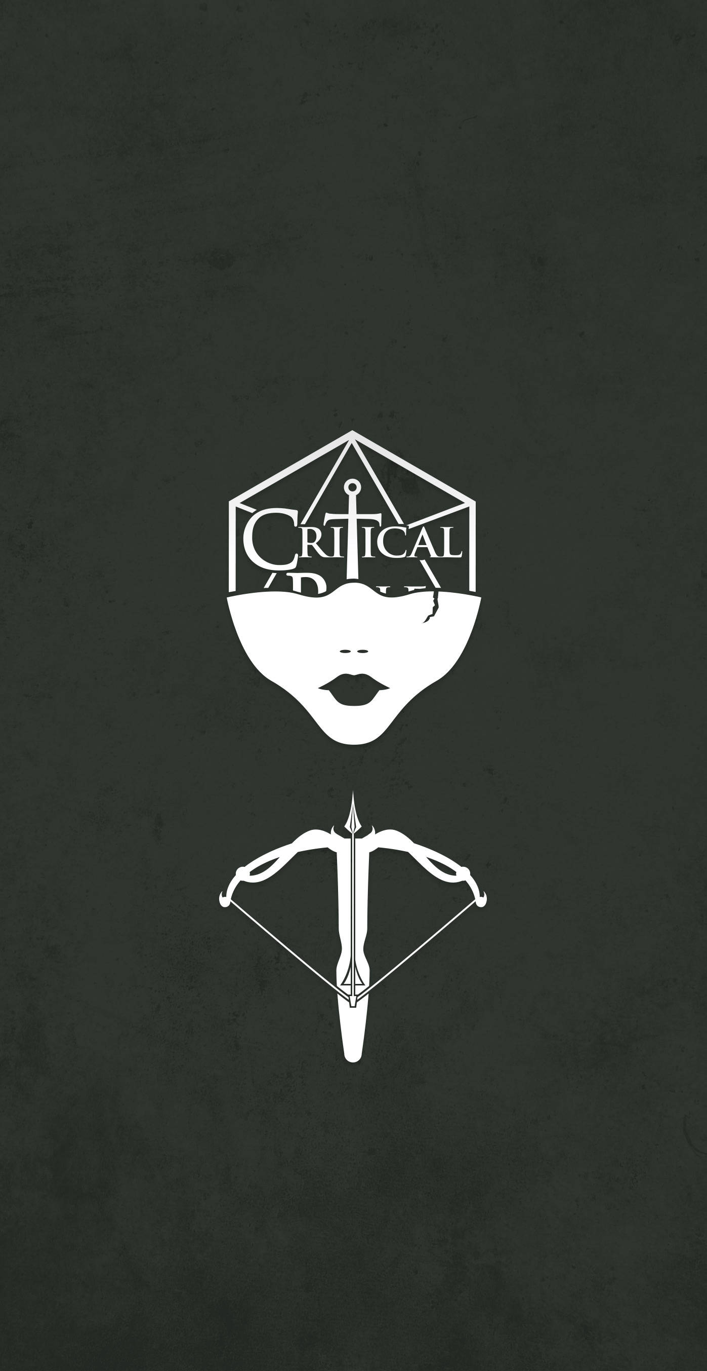 Critical Role, d20 die, bow and arrow, 2K Phone Wallpaper