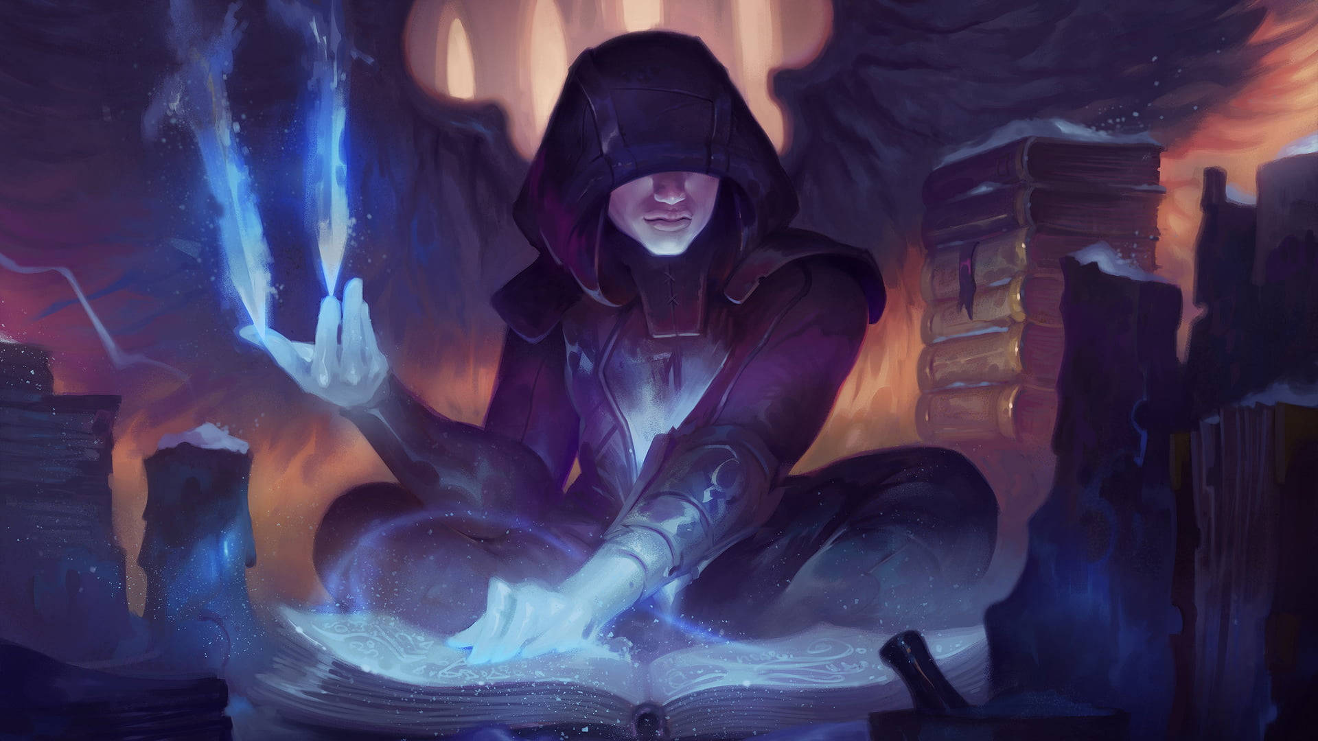 Critical Role, wizard, hooded figure, Full HD Desktop Wallpaper