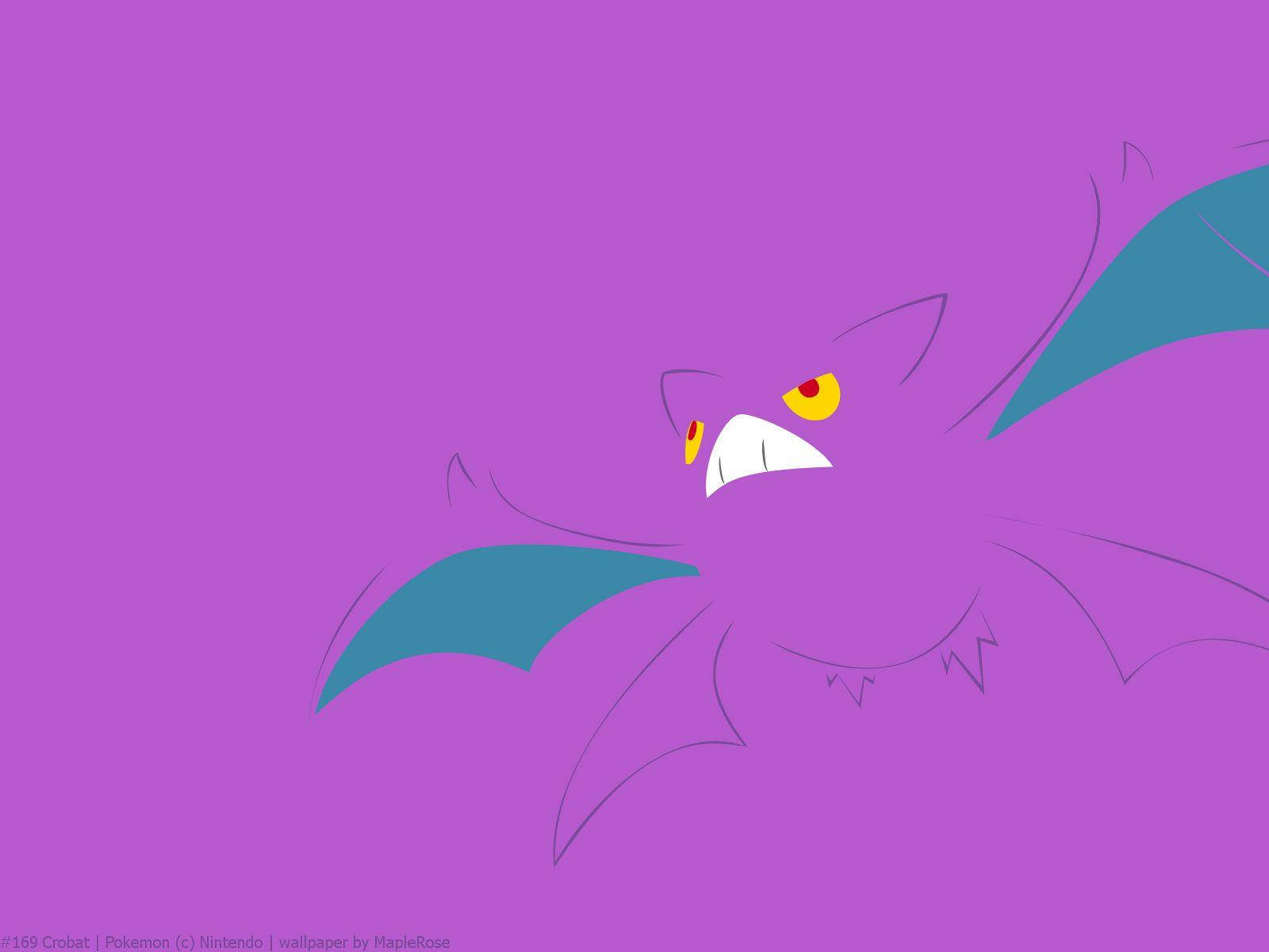 Crobat, purple, teal wings, HD Desktop Wallpaper