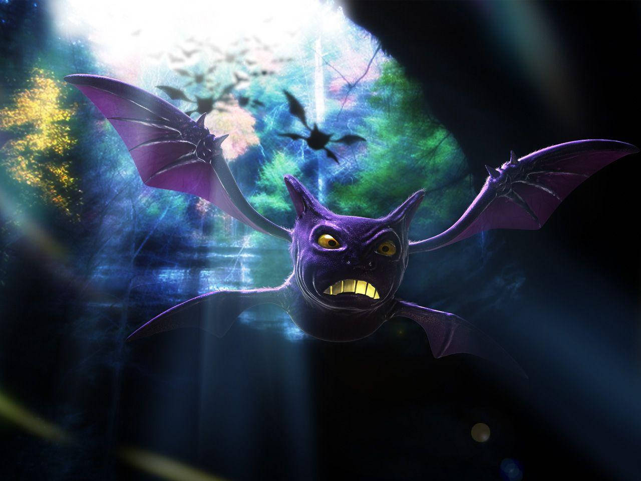 Crobat, 3D, purple, HD Desktop Wallpaper