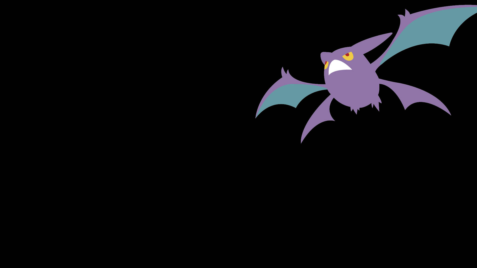 Crobat, purple, teal wings, Full HD Desktop Wallpaper