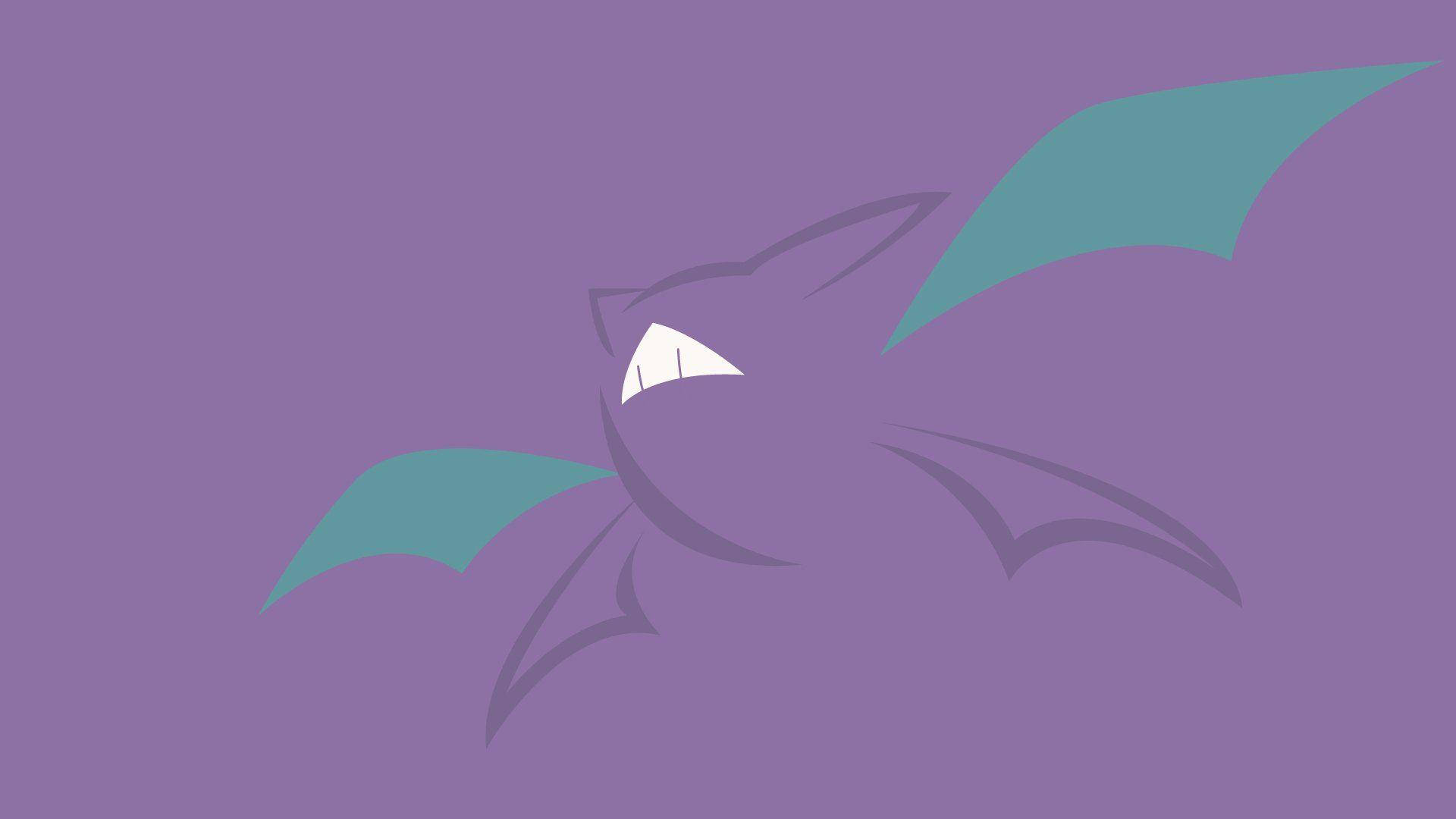 Crobat, purple, teal wings, Full HD Desktop Wallpaper