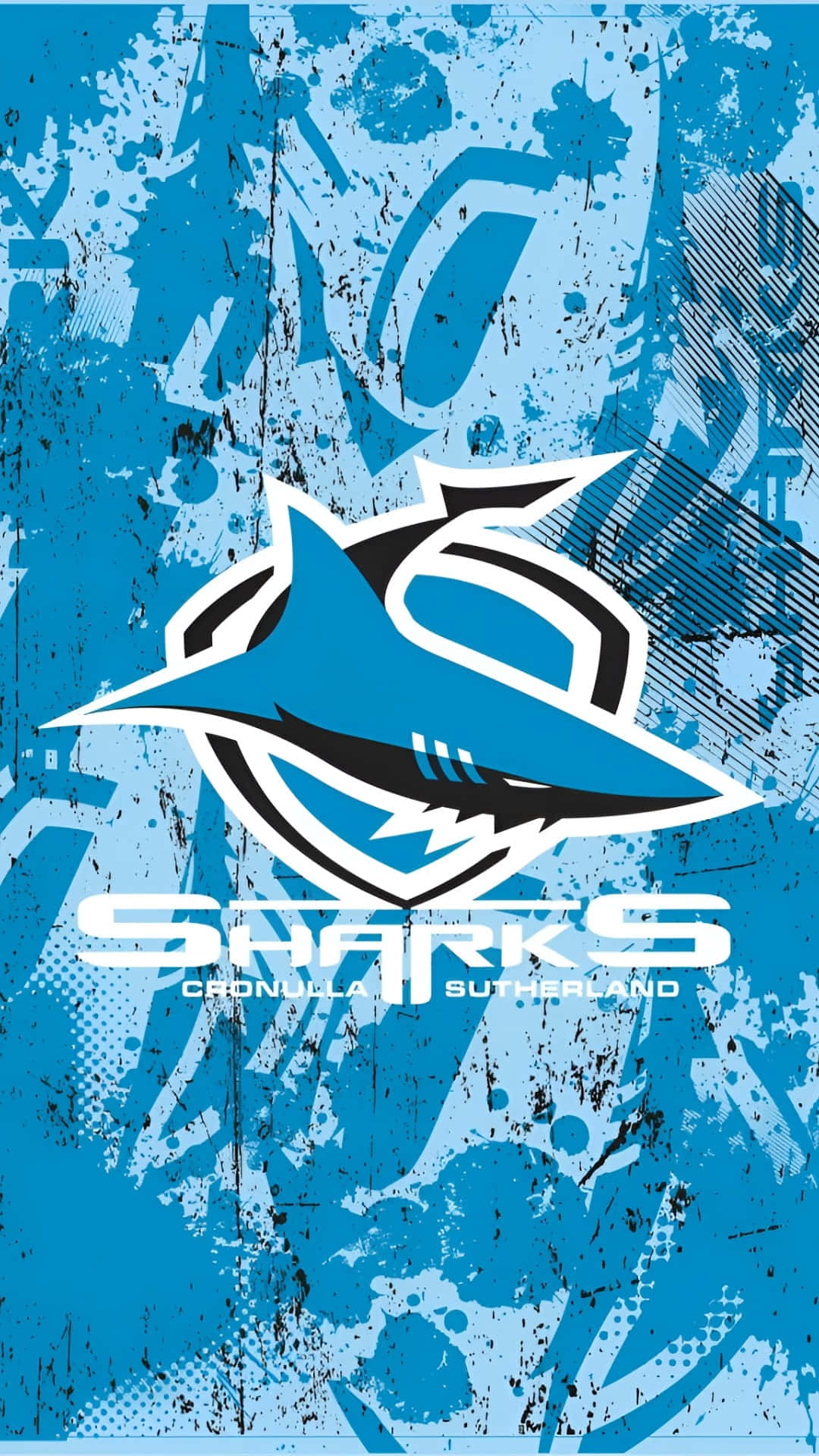 Cronulla Sharks, SHARKS CRONULLA SUTHERLAND, blue and white shark logo, Full HD Phone Wallpaper