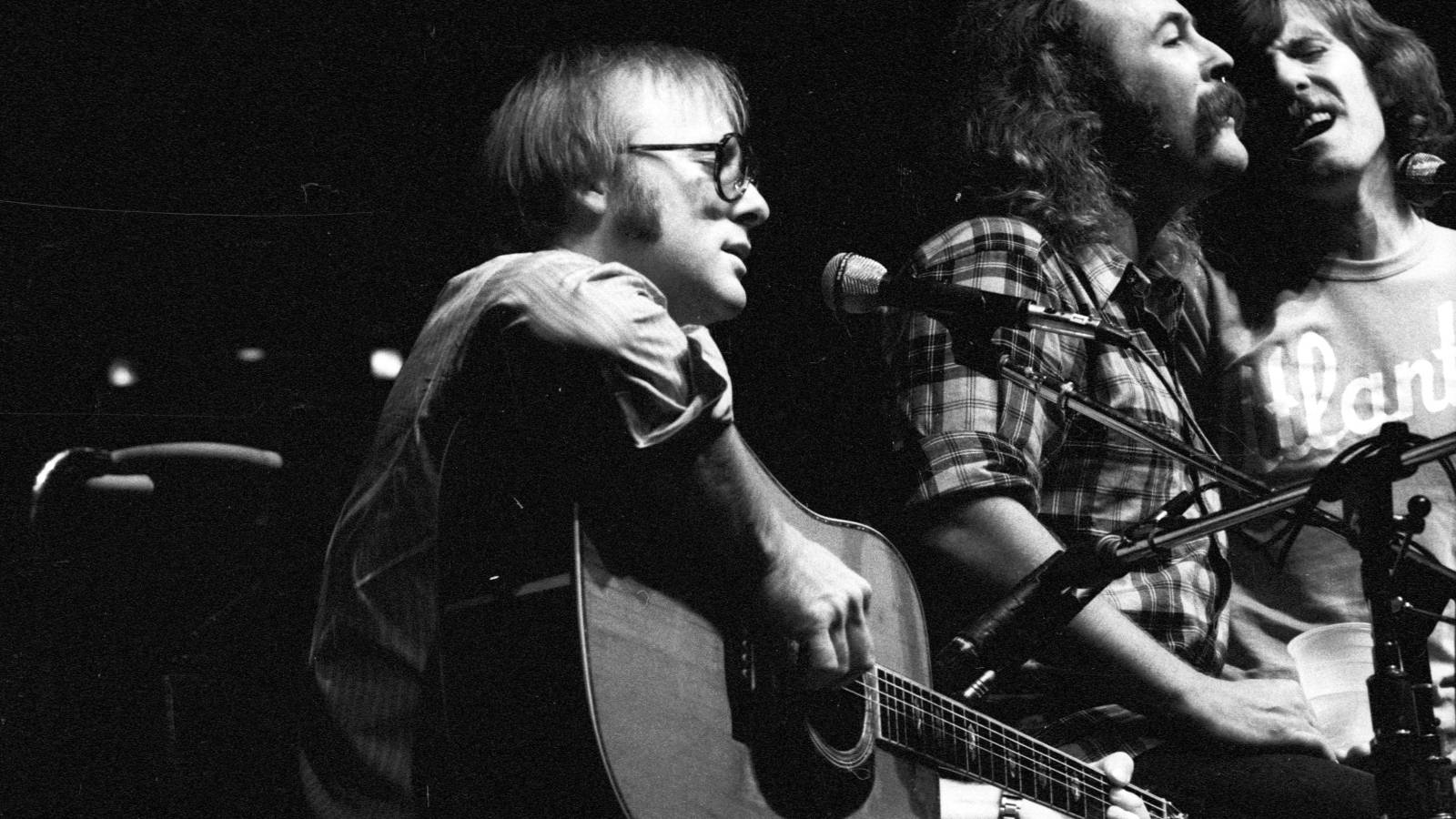 Crosby Stills And Nash, acoustic guitar, microphones, HD Desktop Wallpaper