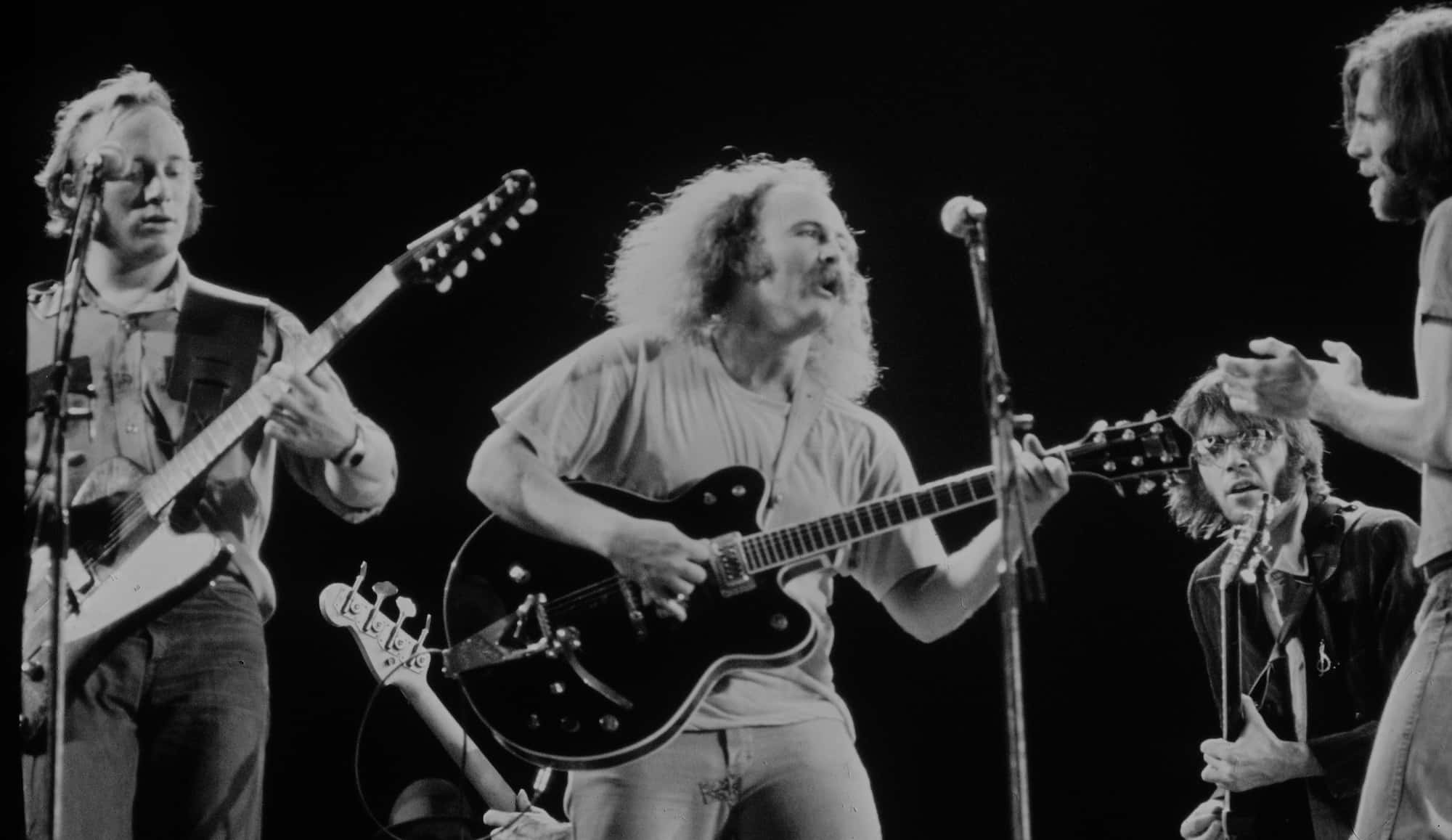 Crosby Stills And Nash, unplugged, black and white, Full HD Desktop Wallpaper