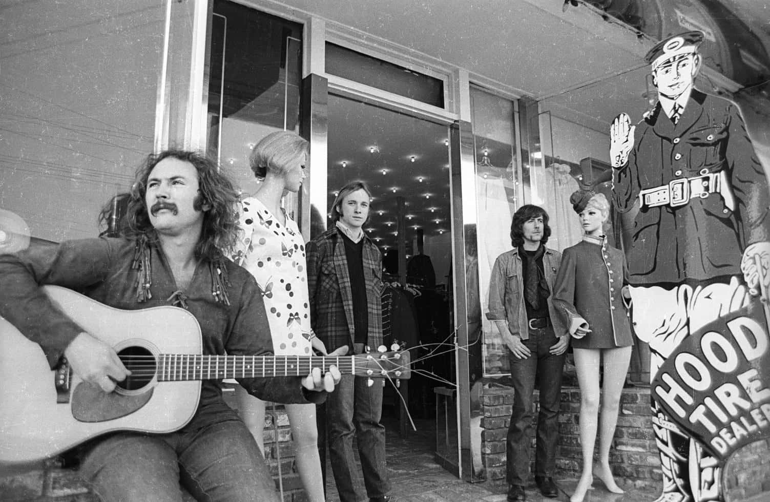 Crosby Stills And Nash, man with a mustache, guitar, HD Desktop Wallpaper