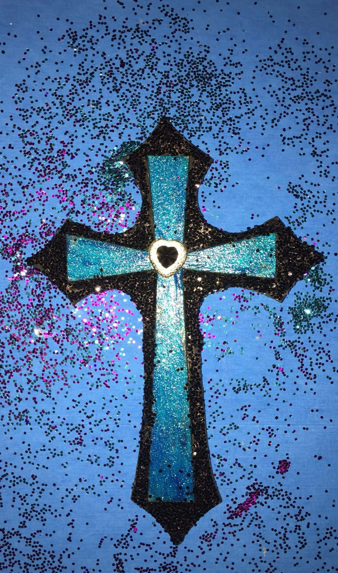 Cross Phone, blue, black, Full HD Phone Wallpaper