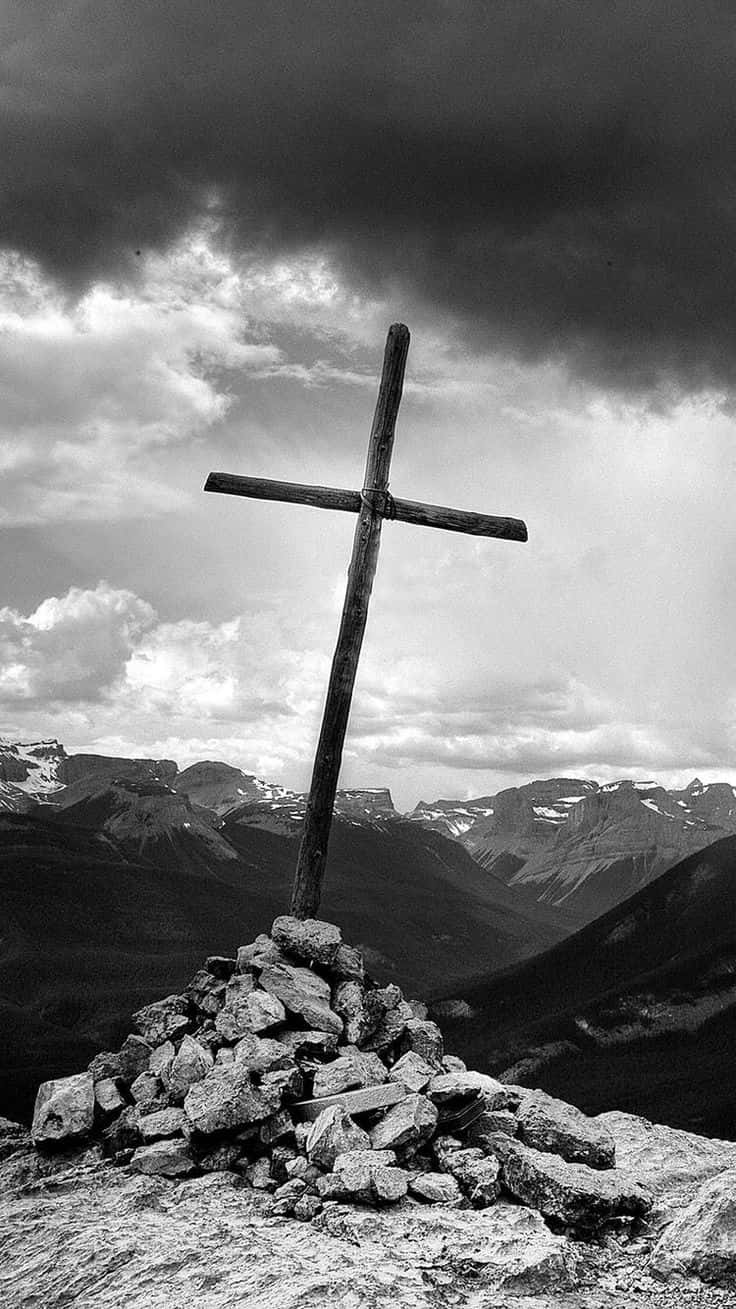 Cross, iPhone, wooden cross, HD Phone Wallpaper