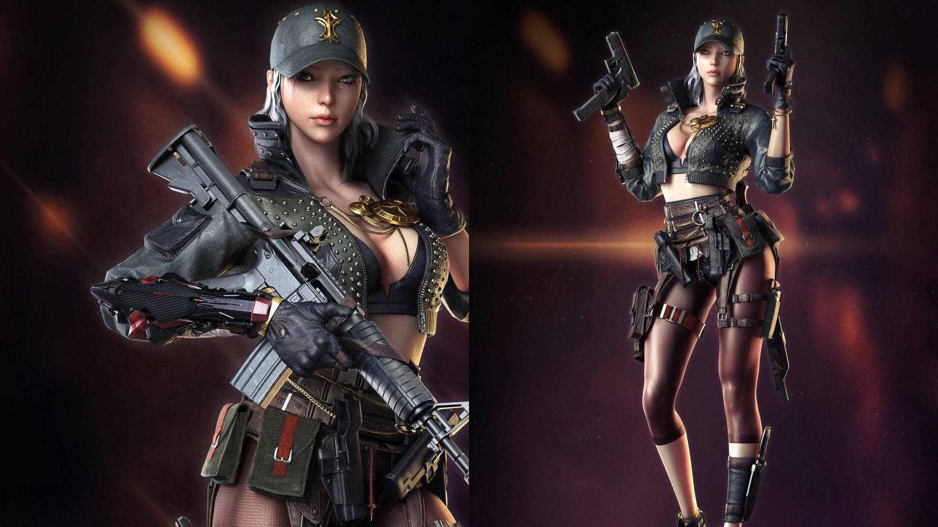 Crossfire, female switcher assassin, tactical gear, Full HD Desktop Wallpaper