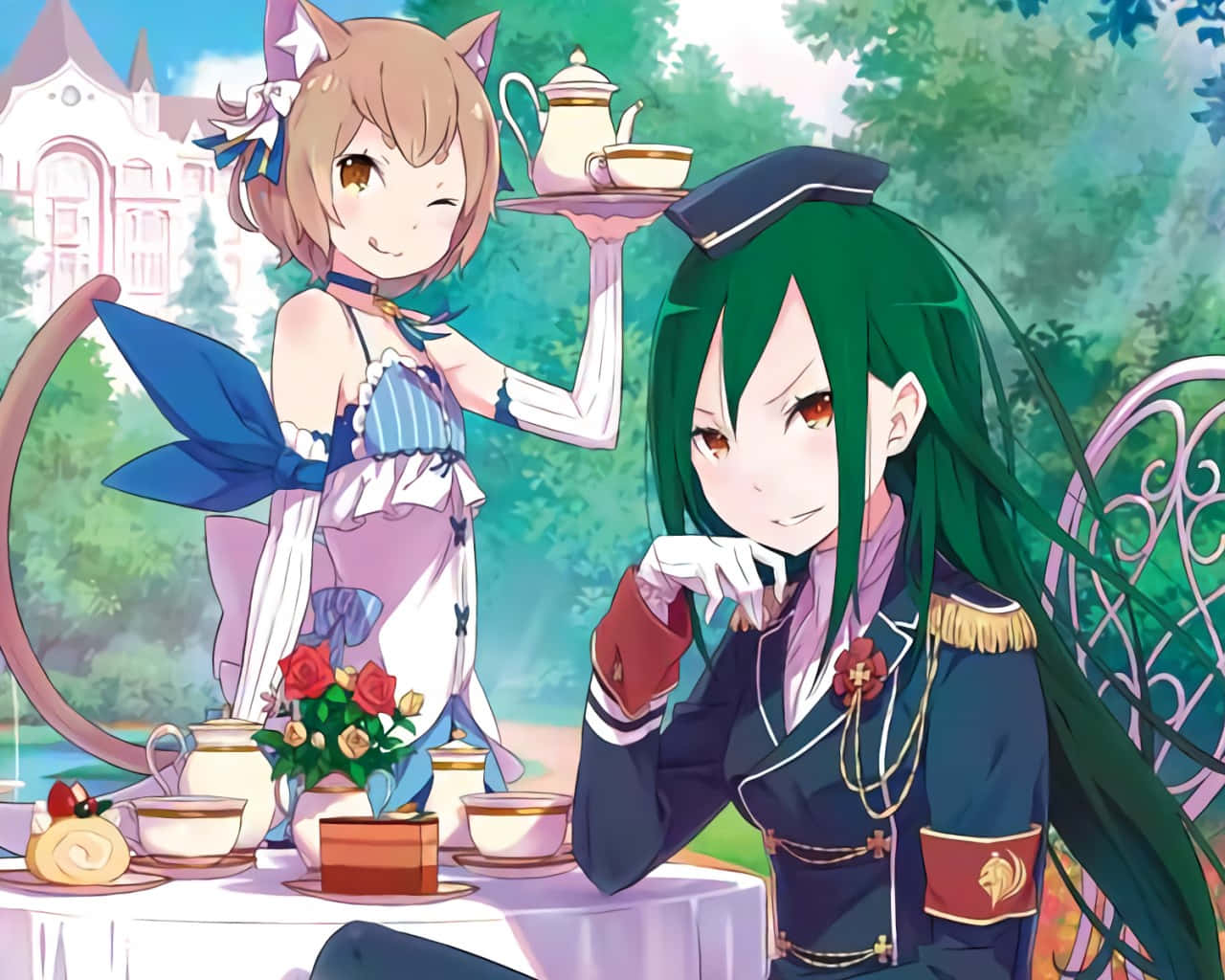 Crusch Karsten, anime girls, maid outfit, HD Desktop Wallpaper