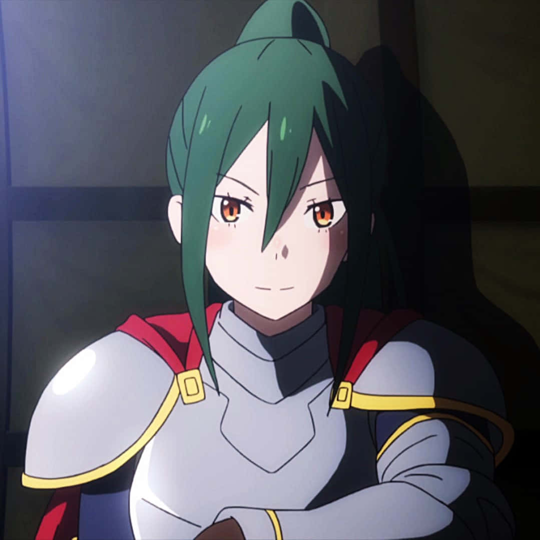 Crusch Karsten, green hair, orange eyes, SD Desktop Wallpaper