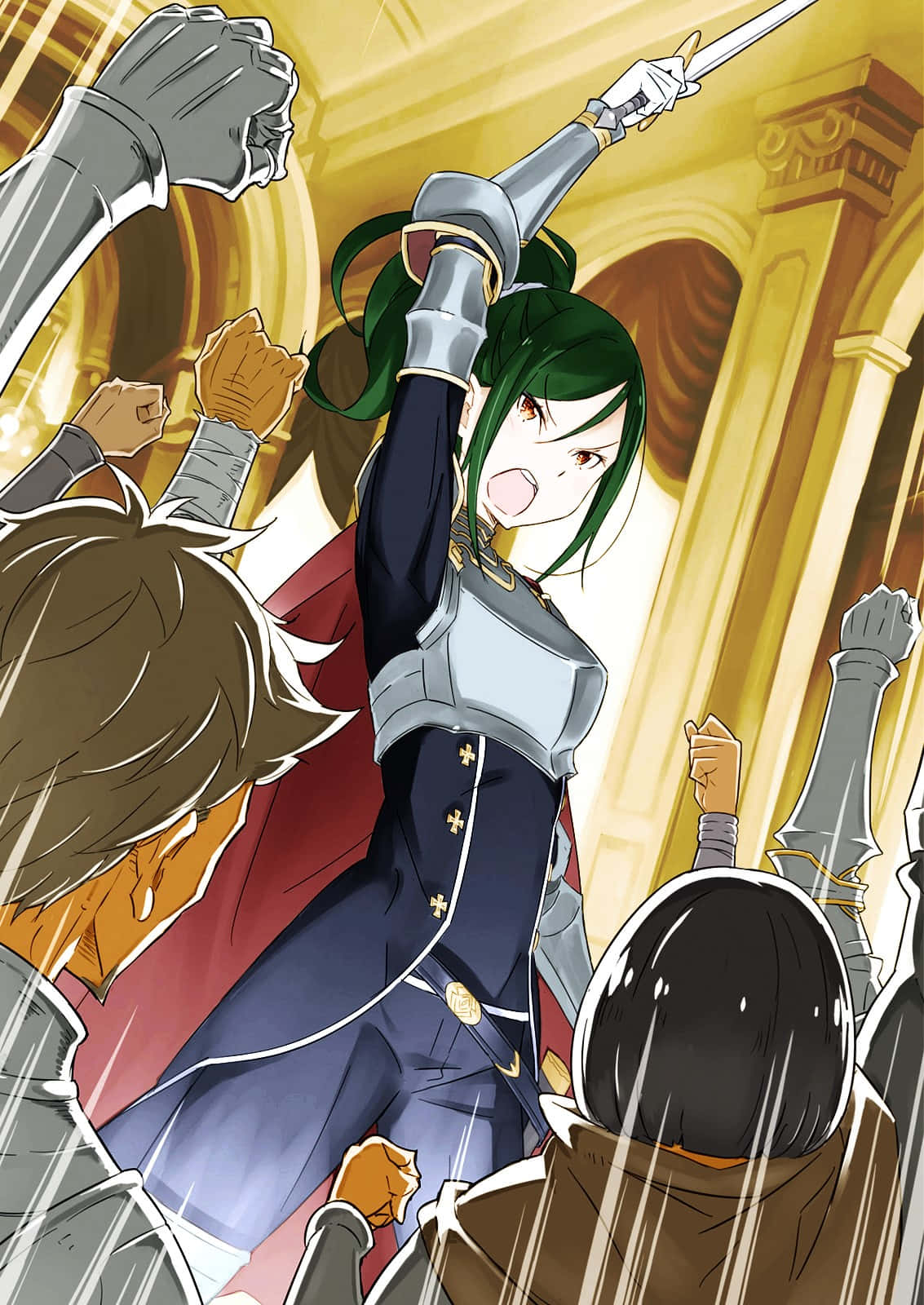 Crusch Karsten, green-haired anime girl, armor, HD Phone Wallpaper