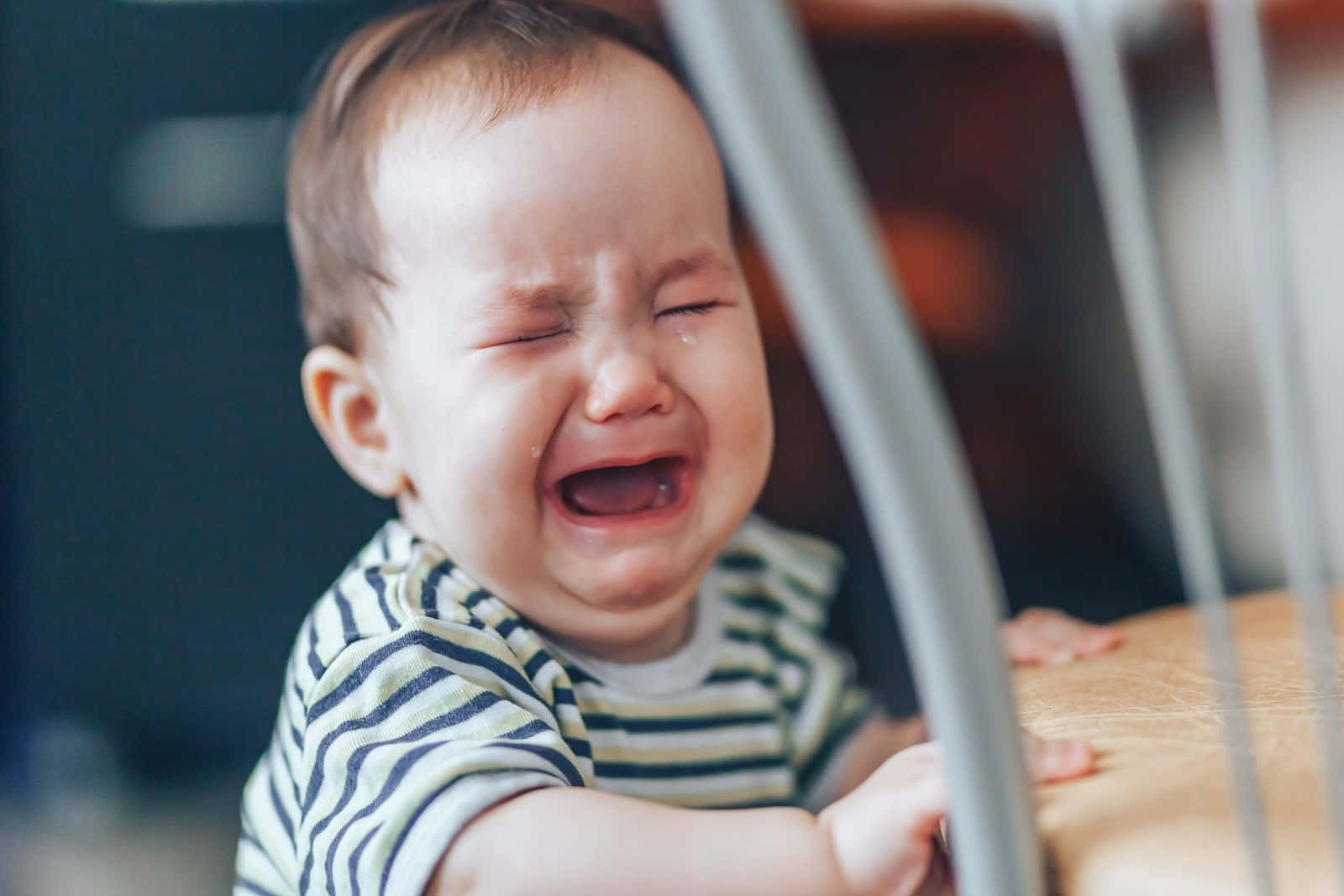 baby, crying, eyes shut, HD Desktop Wallpaper