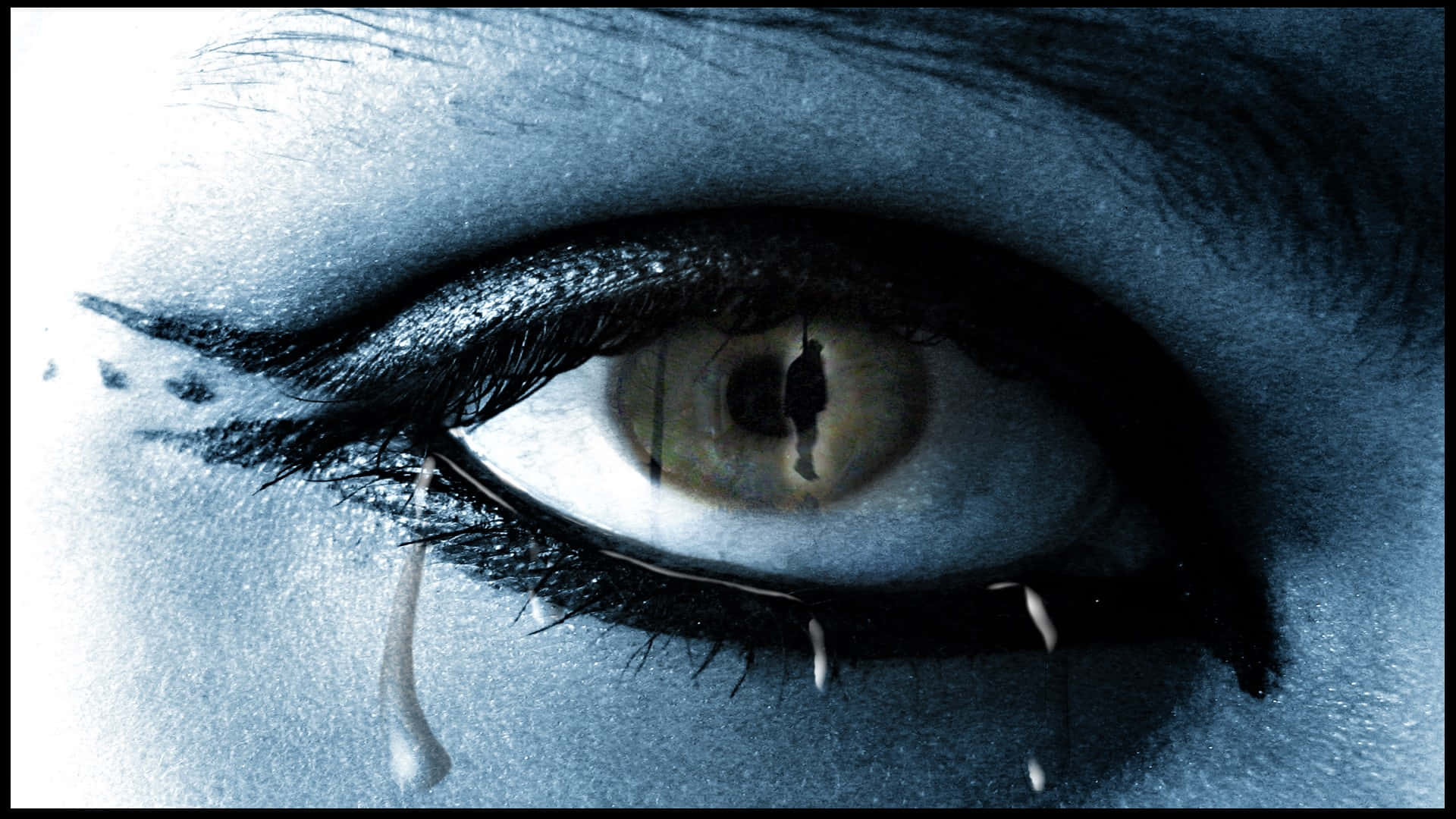 crying eye, man reflection, tear falling, Full HD Desktop Wallpaper