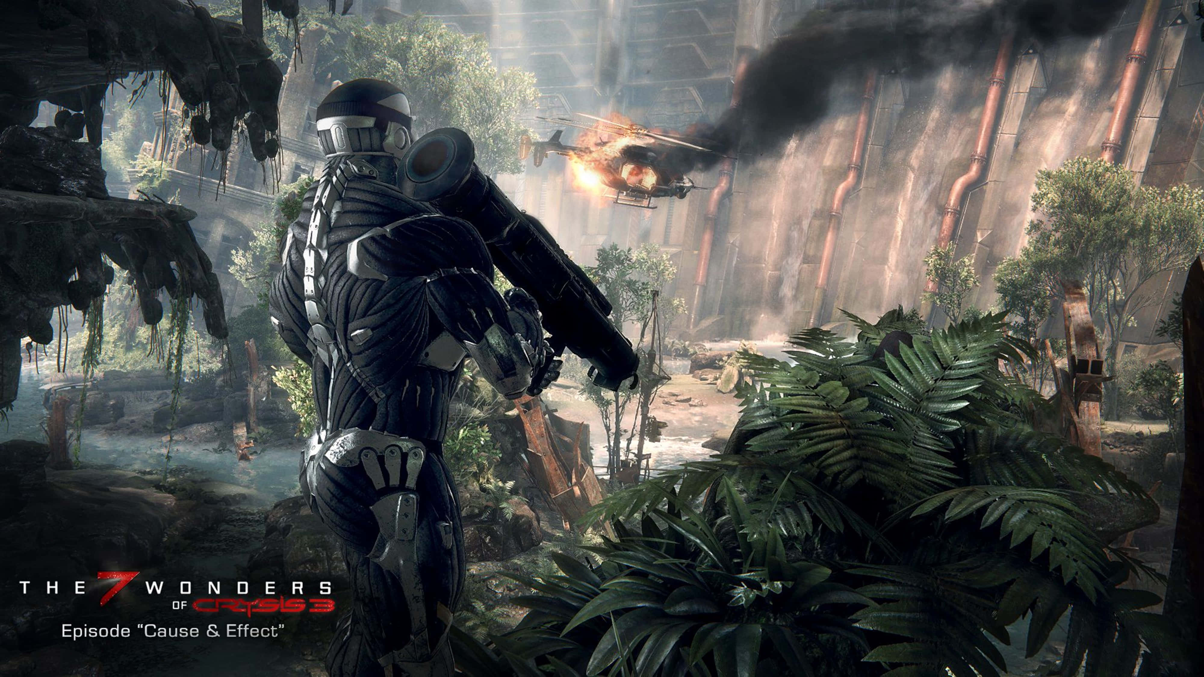 Crysis, 4K, black armor, 4K Desktop Wallpaper