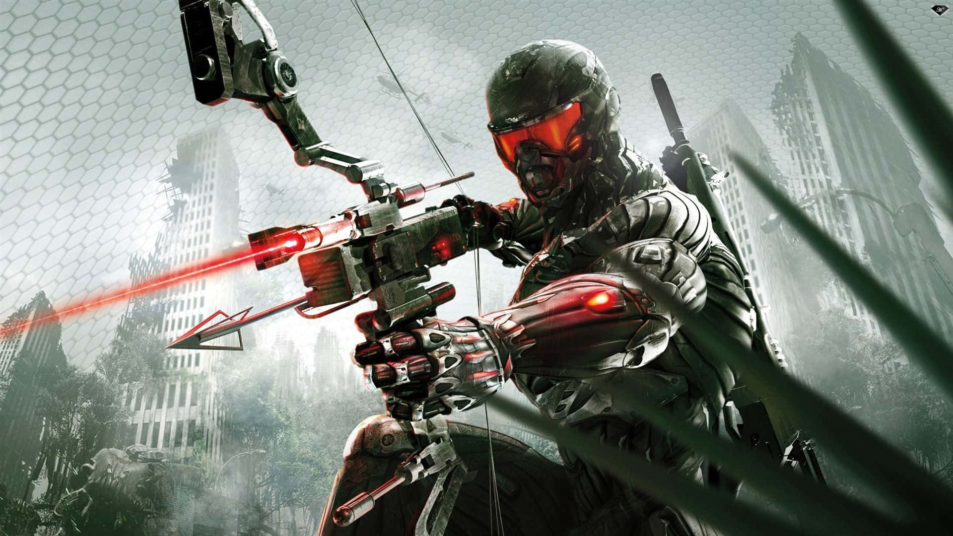 Crysis 3, futuristic soldier, armored gear, Full HD Desktop Wallpaper