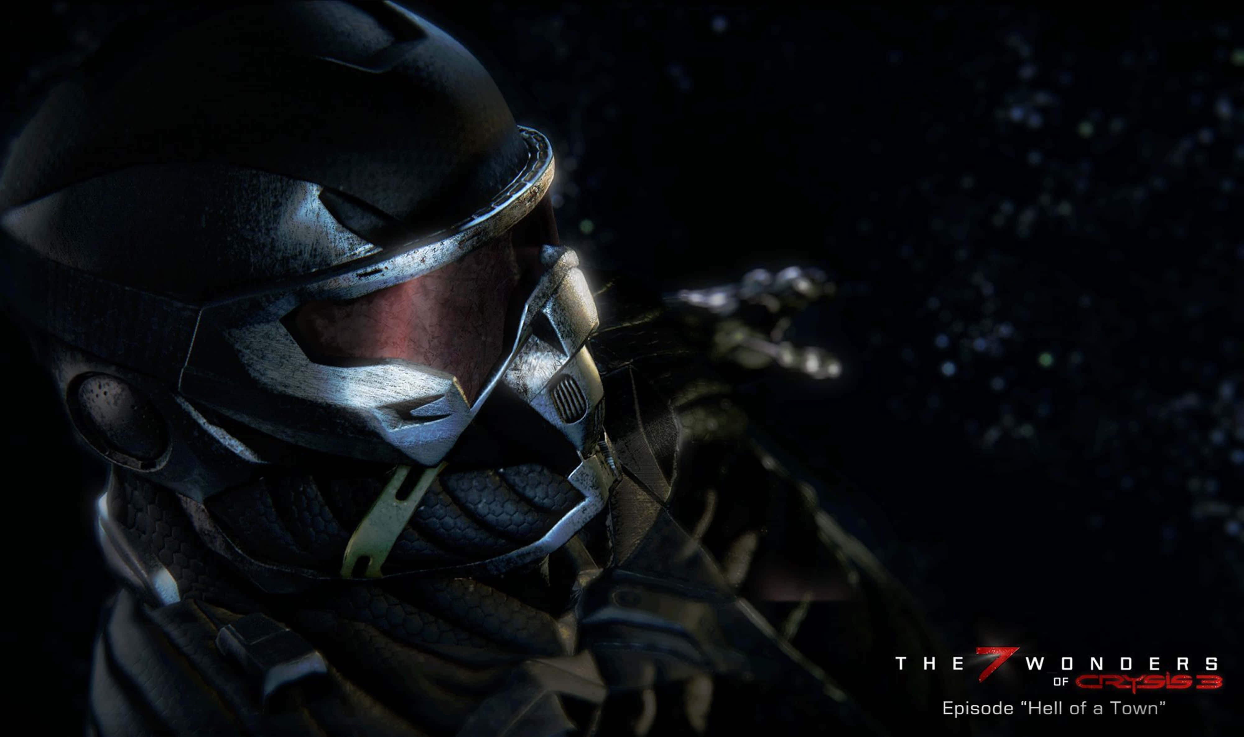 Crysis, futuristic soldier, dark armor, 4K Desktop Wallpaper