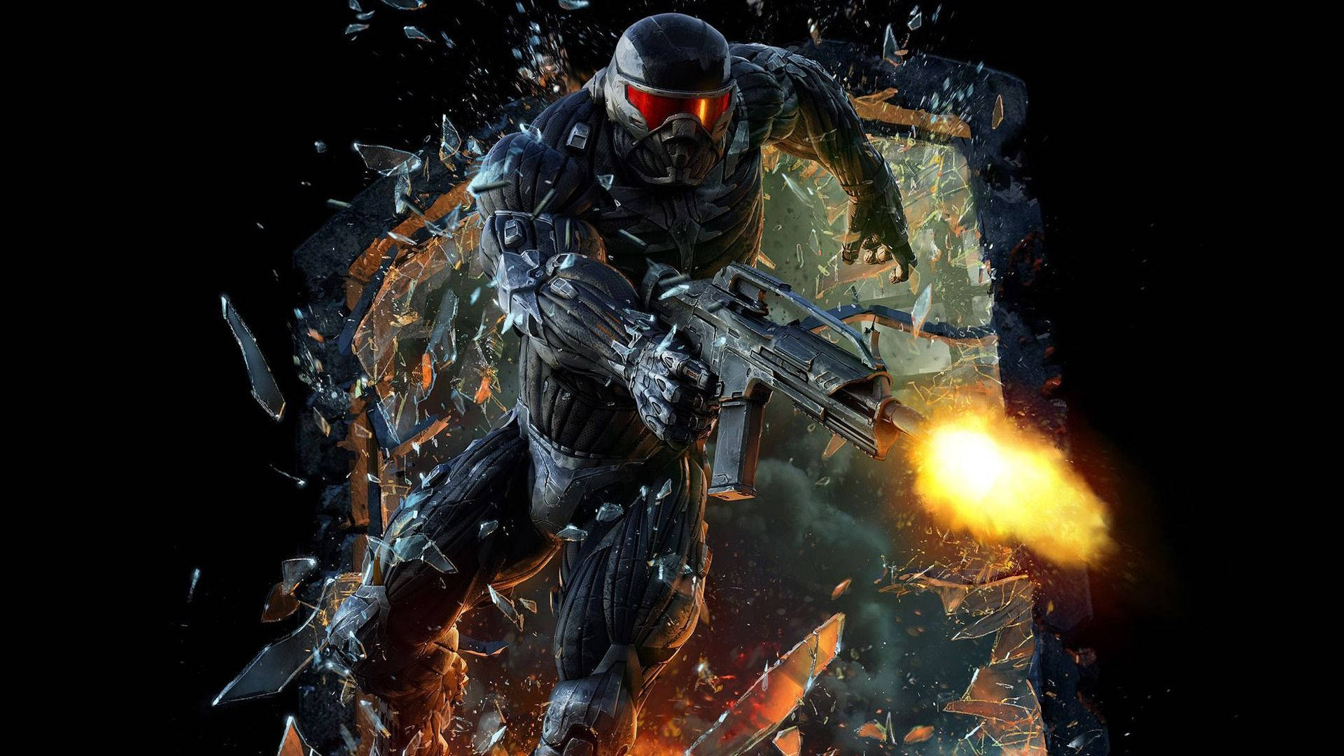 Crysis 3, futuristic soldier, dark armor, Full HD Desktop Wallpaper