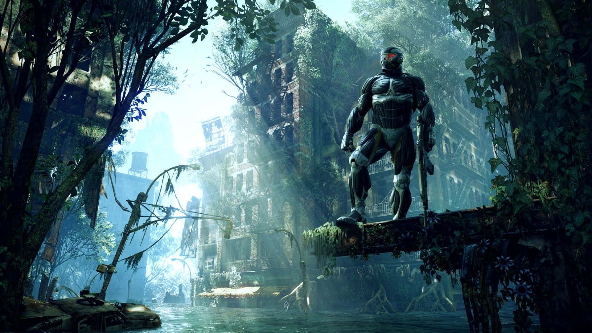 Crysis 3, City, mossy ruin, Full HD Desktop Wallpaper