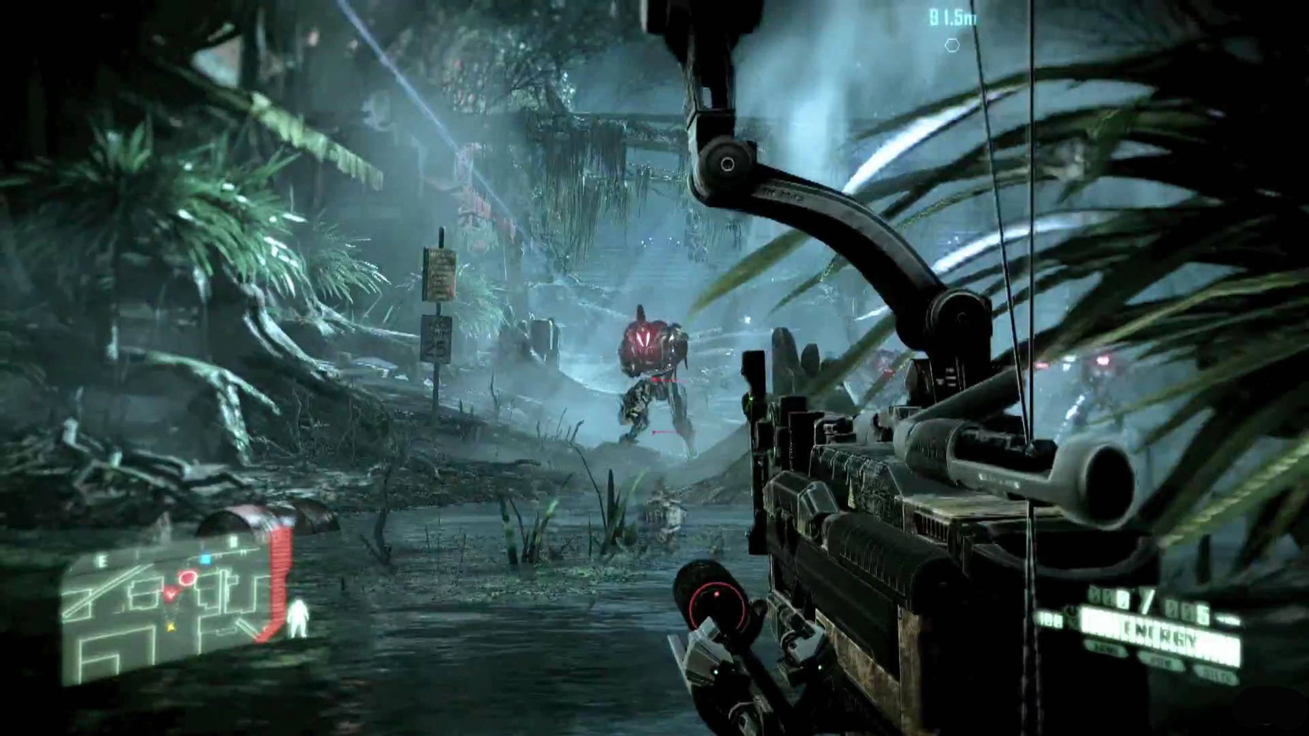 Crysis 3, first person POV, bow, 2K Desktop Wallpaper