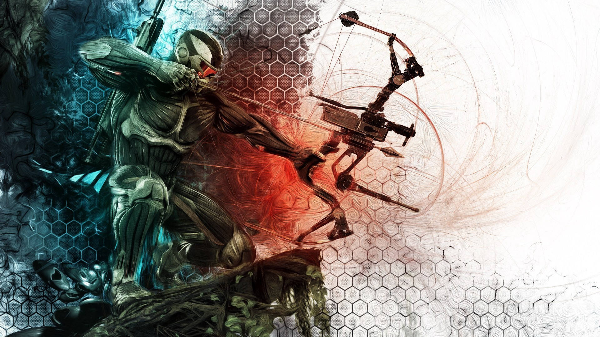 Crysis 3, futuristic soldier, armored gear, Full HD Desktop Wallpaper