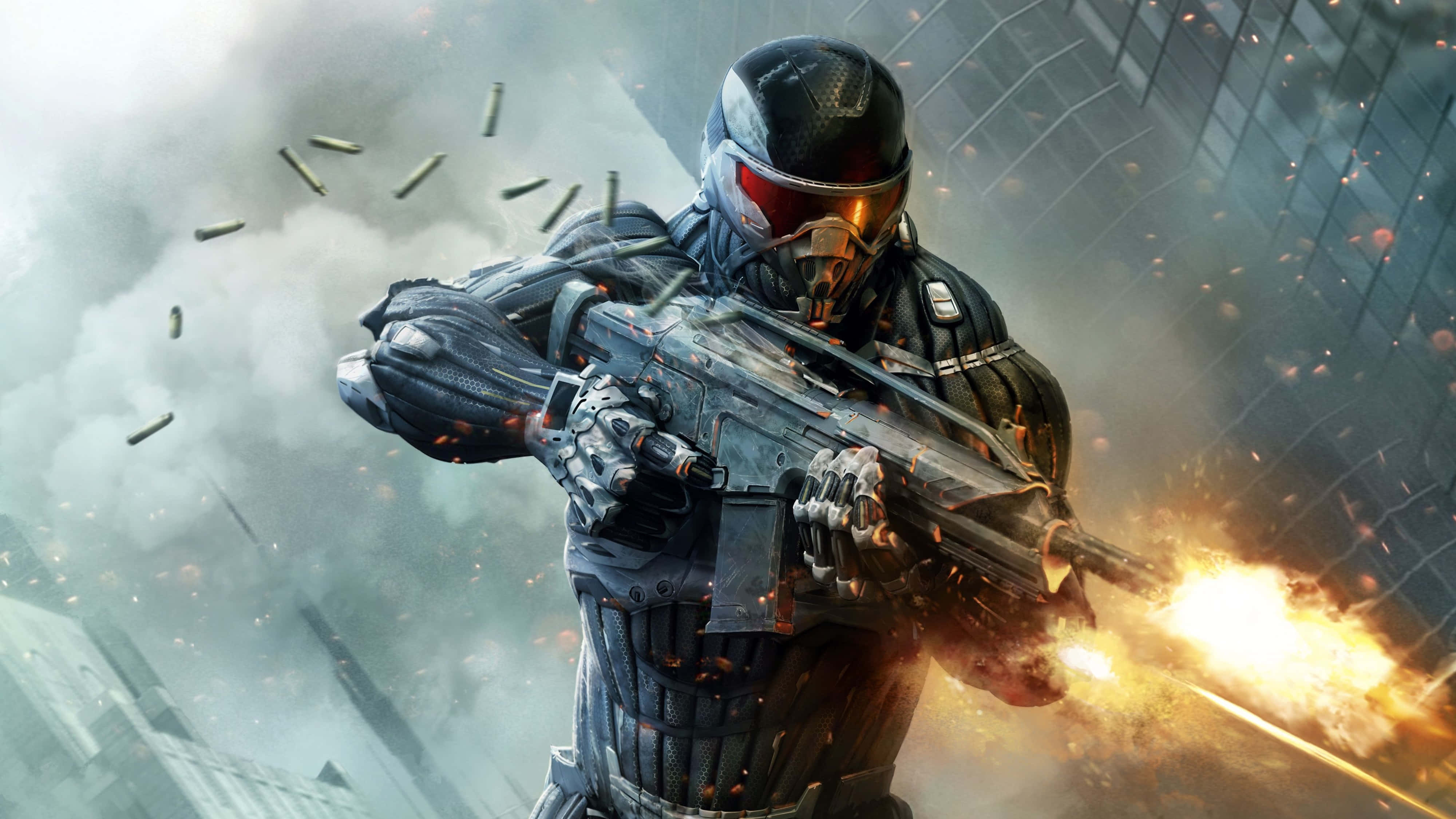 Crysis 4K, futuristic soldier, armored gear, 4K Desktop Wallpaper