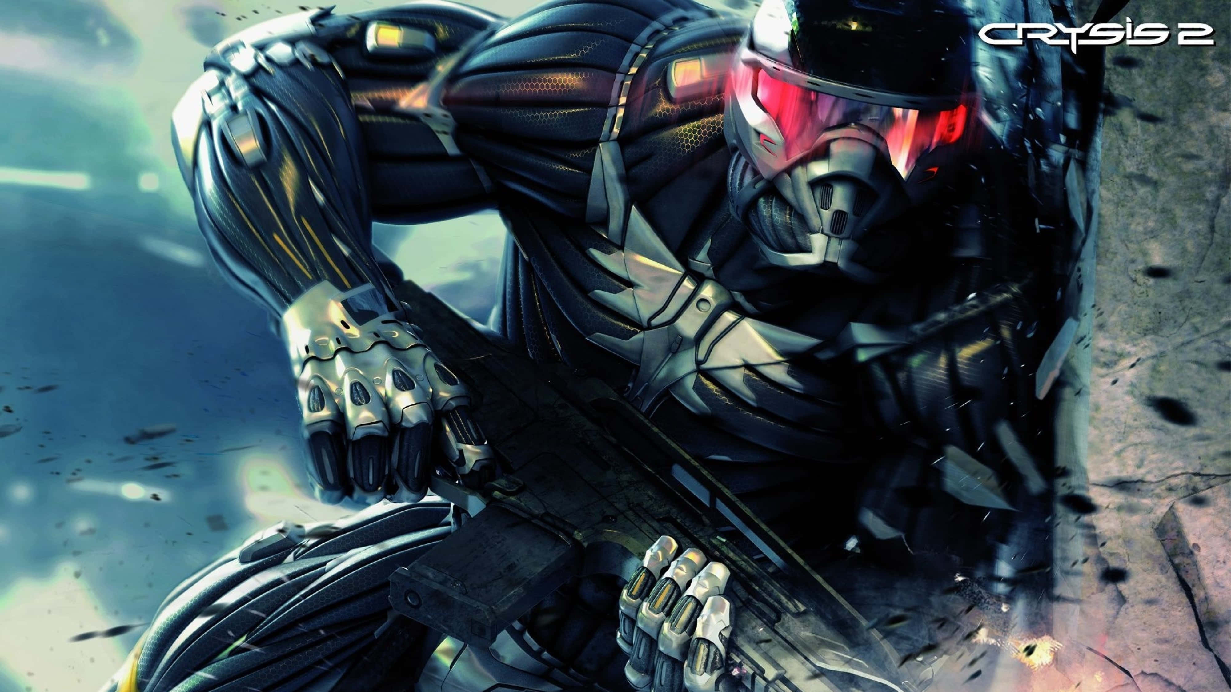 Crysis 4K, futuristic armor, rifle, 4K Desktop Wallpaper