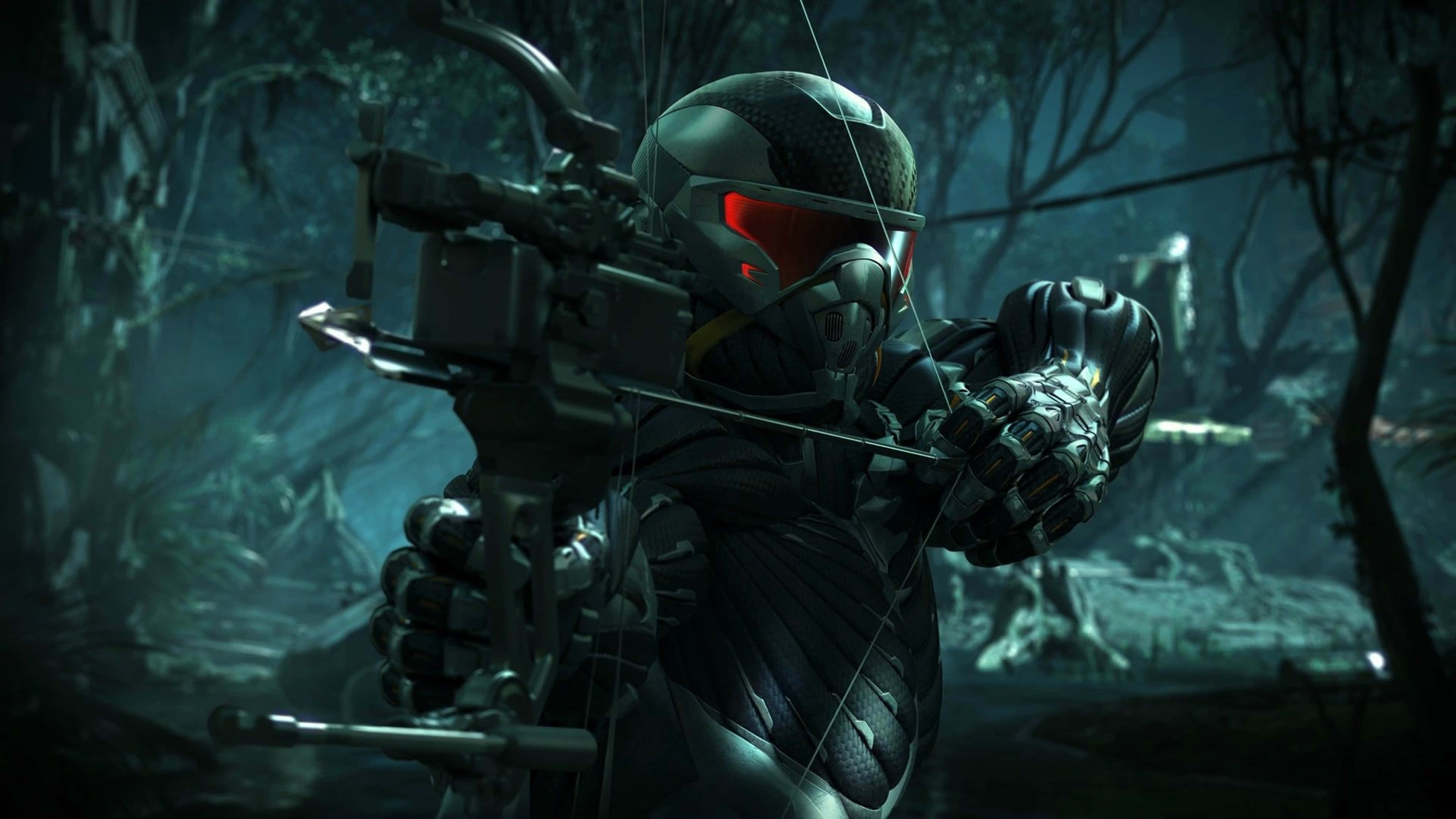 Crysis 4K, futuristic soldier, dark armor, 4K Desktop Wallpaper