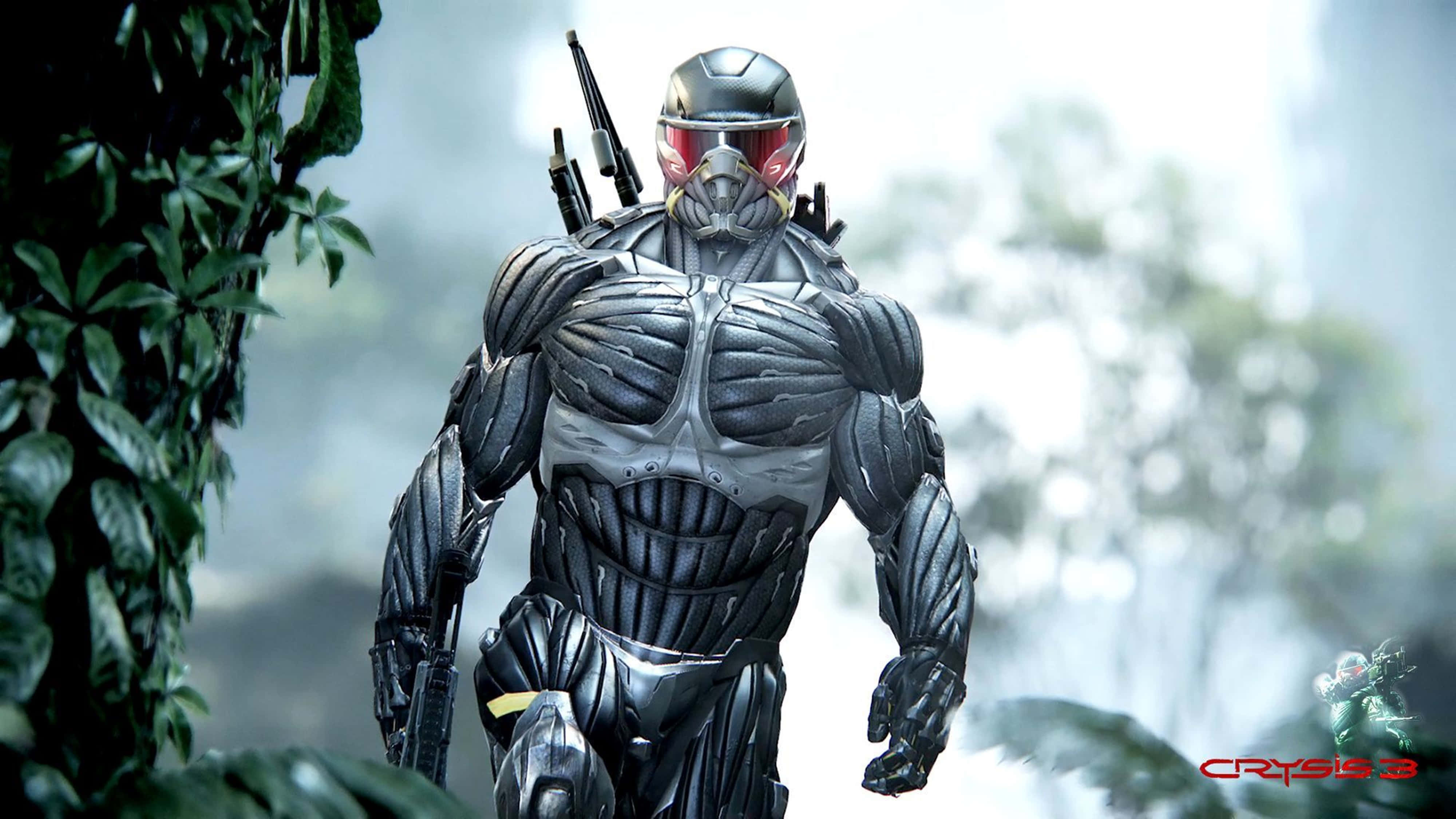 Crysis 4K, futuristic soldier, silver armor, 4K Desktop Wallpaper