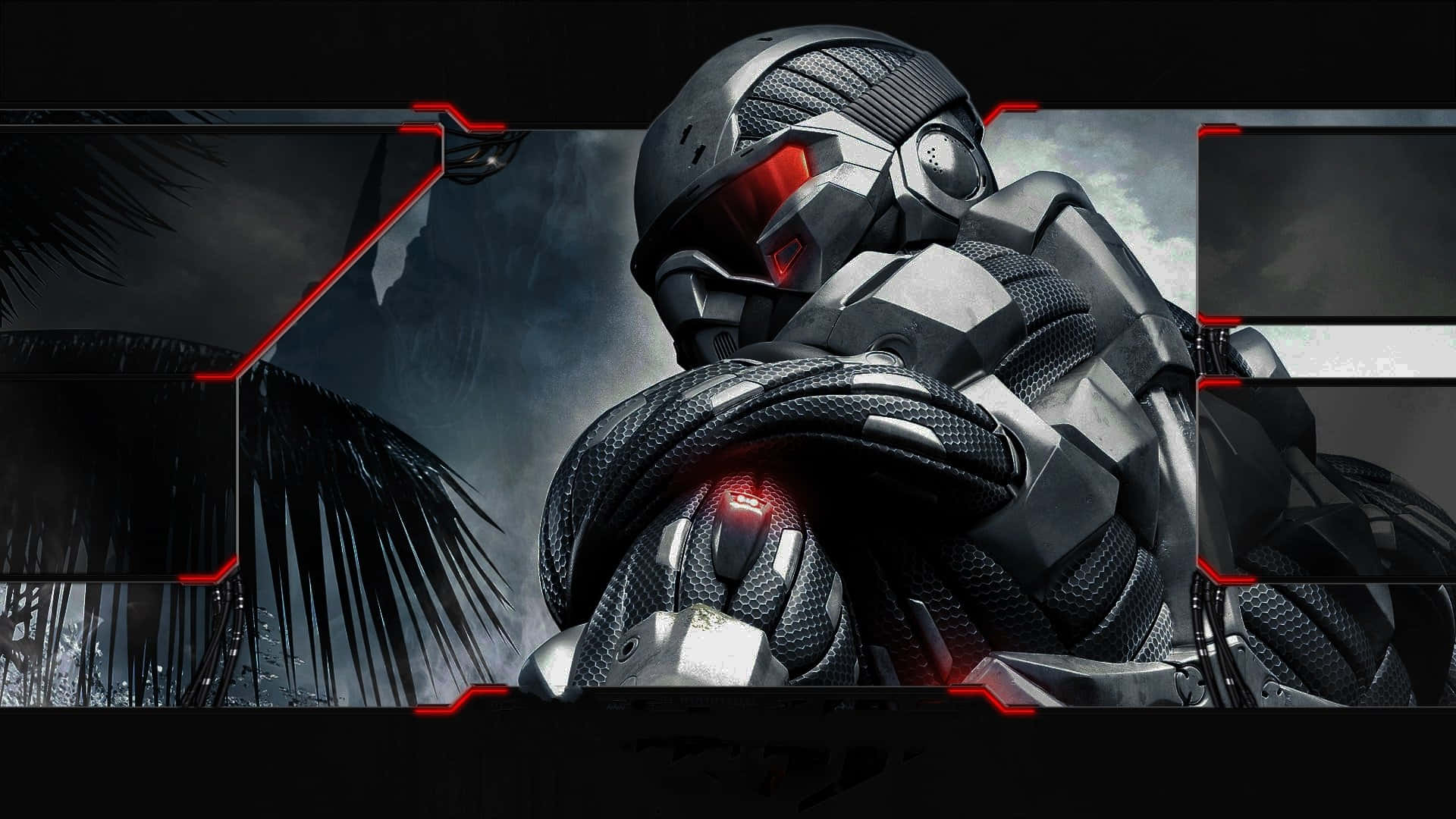 Crysis HD, futuristic soldier, dark armor, Full HD Desktop Wallpaper