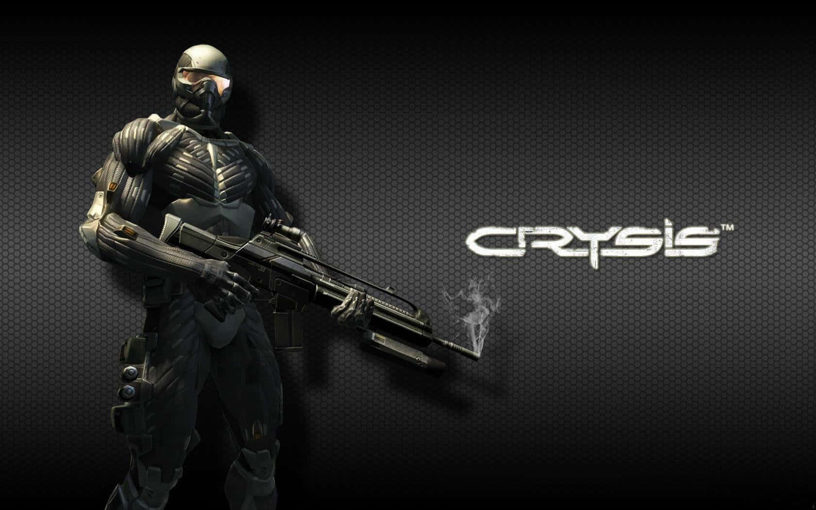 Crysis HD, futuristic armor, rifle, HD Desktop Wallpaper