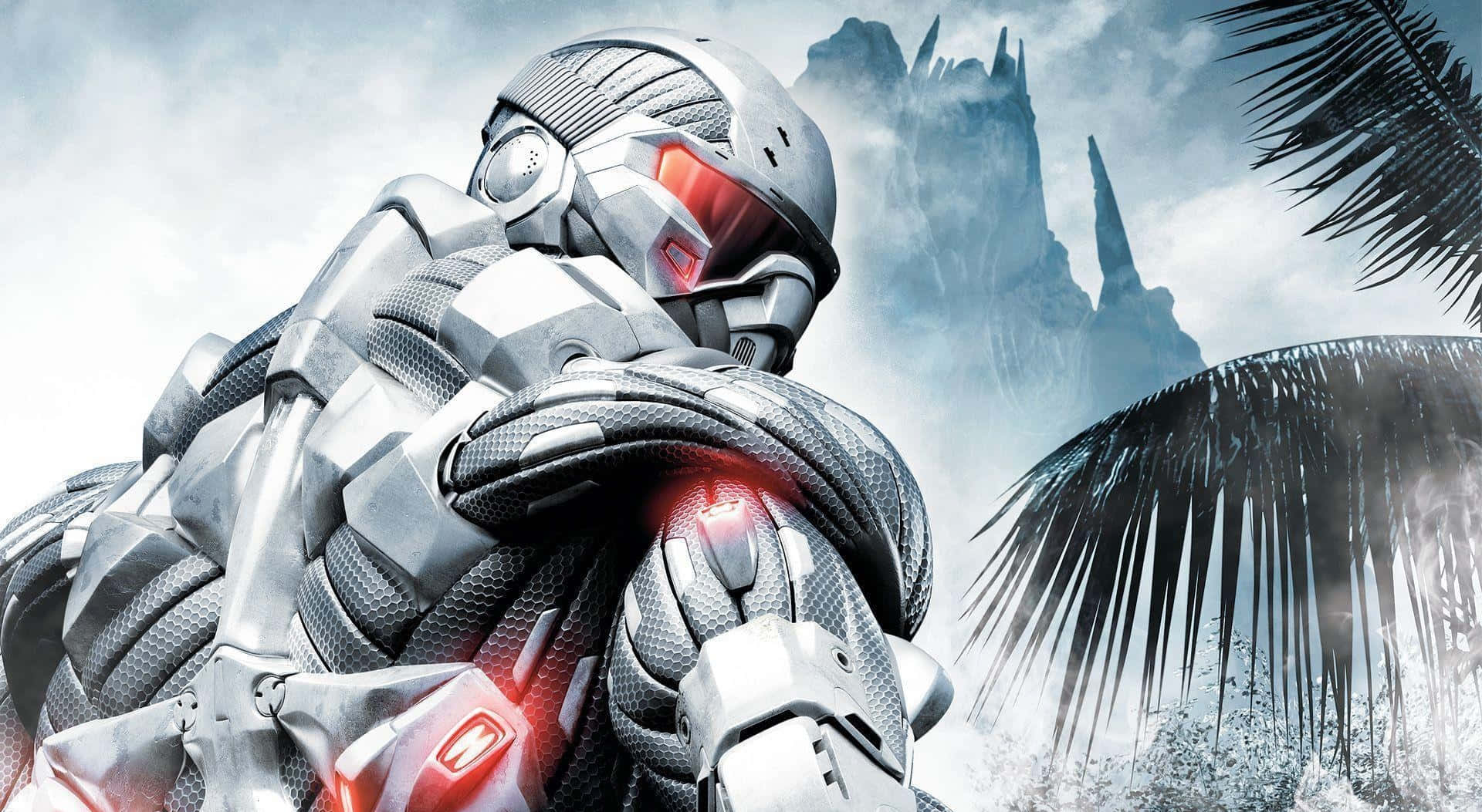 Crysis HD, futuristic soldier, silver armor, Full HD Desktop Wallpaper
