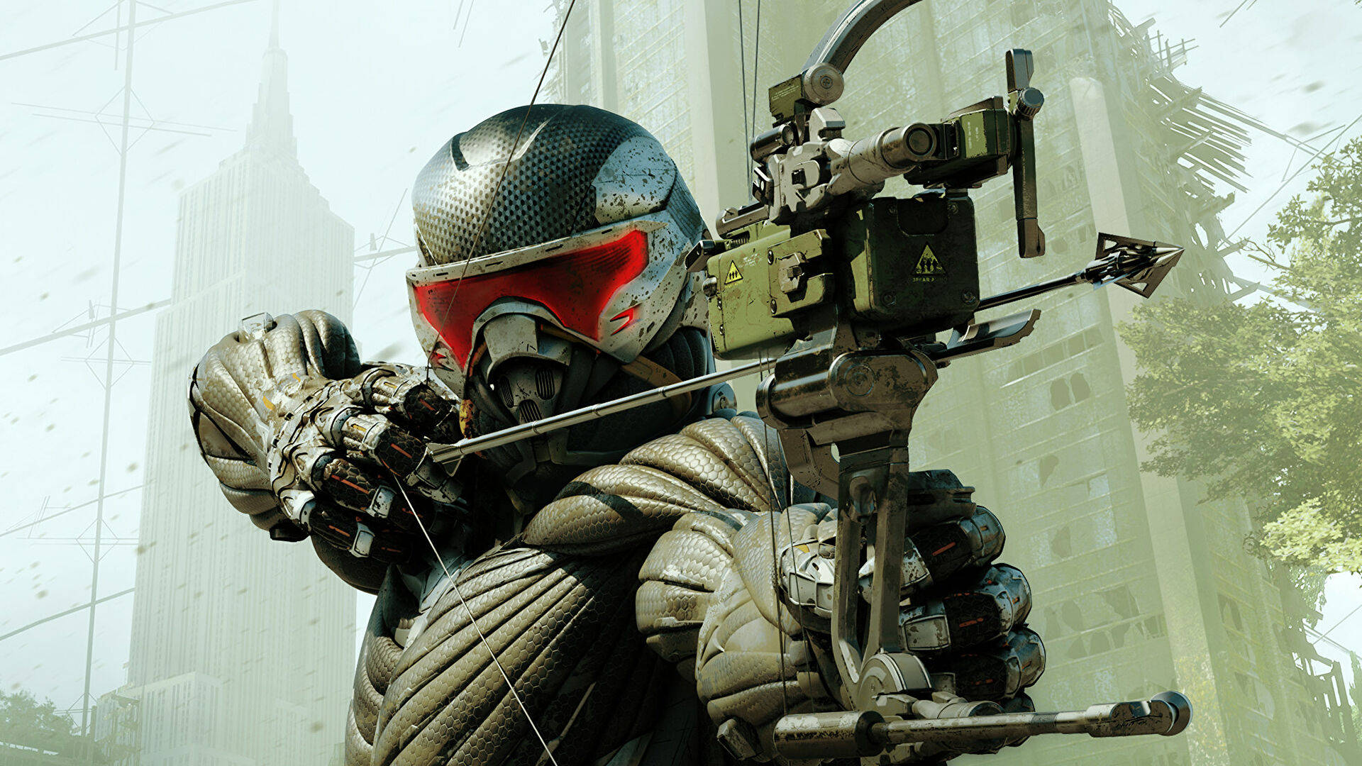 Crysis Remastered, futuristic soldier, armored gear, Full HD Desktop Wallpaper
