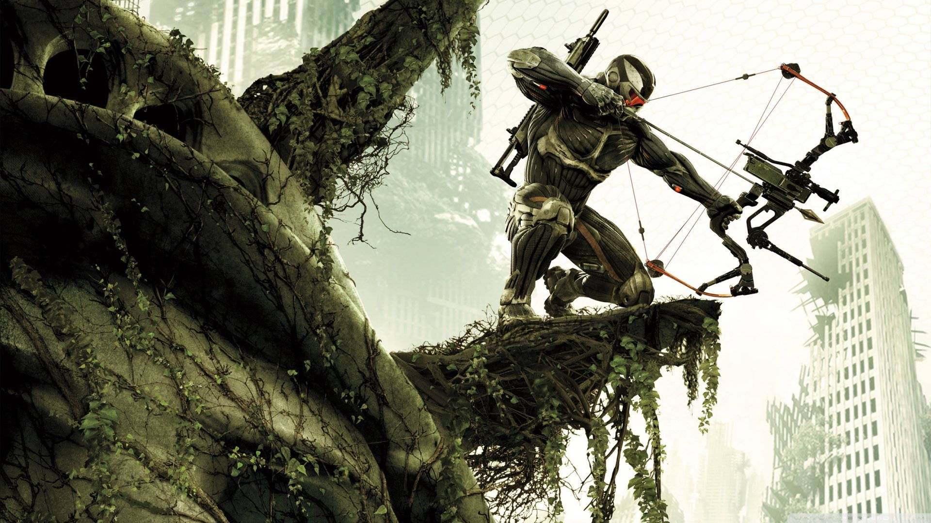 Crysis Remastered, futuristic soldier, armored gear, Full HD Desktop Wallpaper
