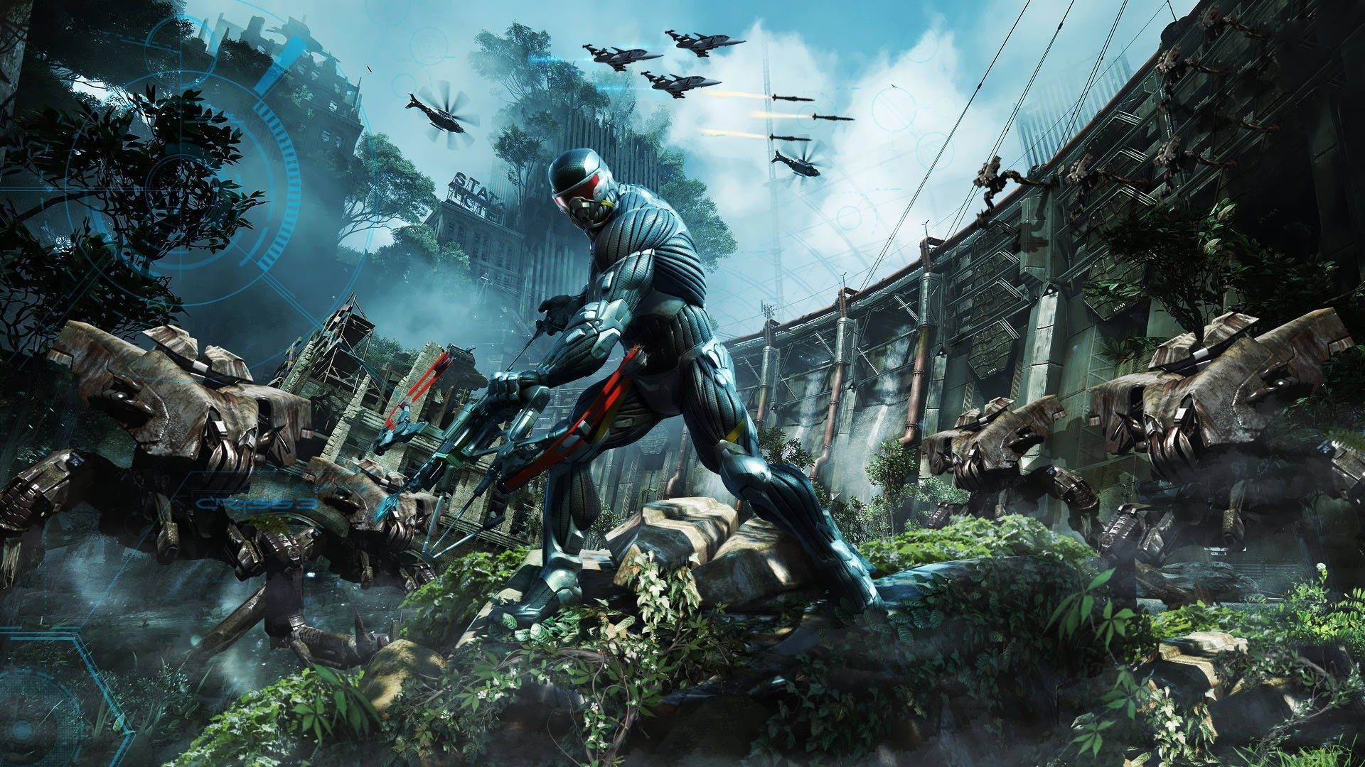 Crysis Remastered, futuristic soldier, sleek armor, Full HD Desktop Wallpaper