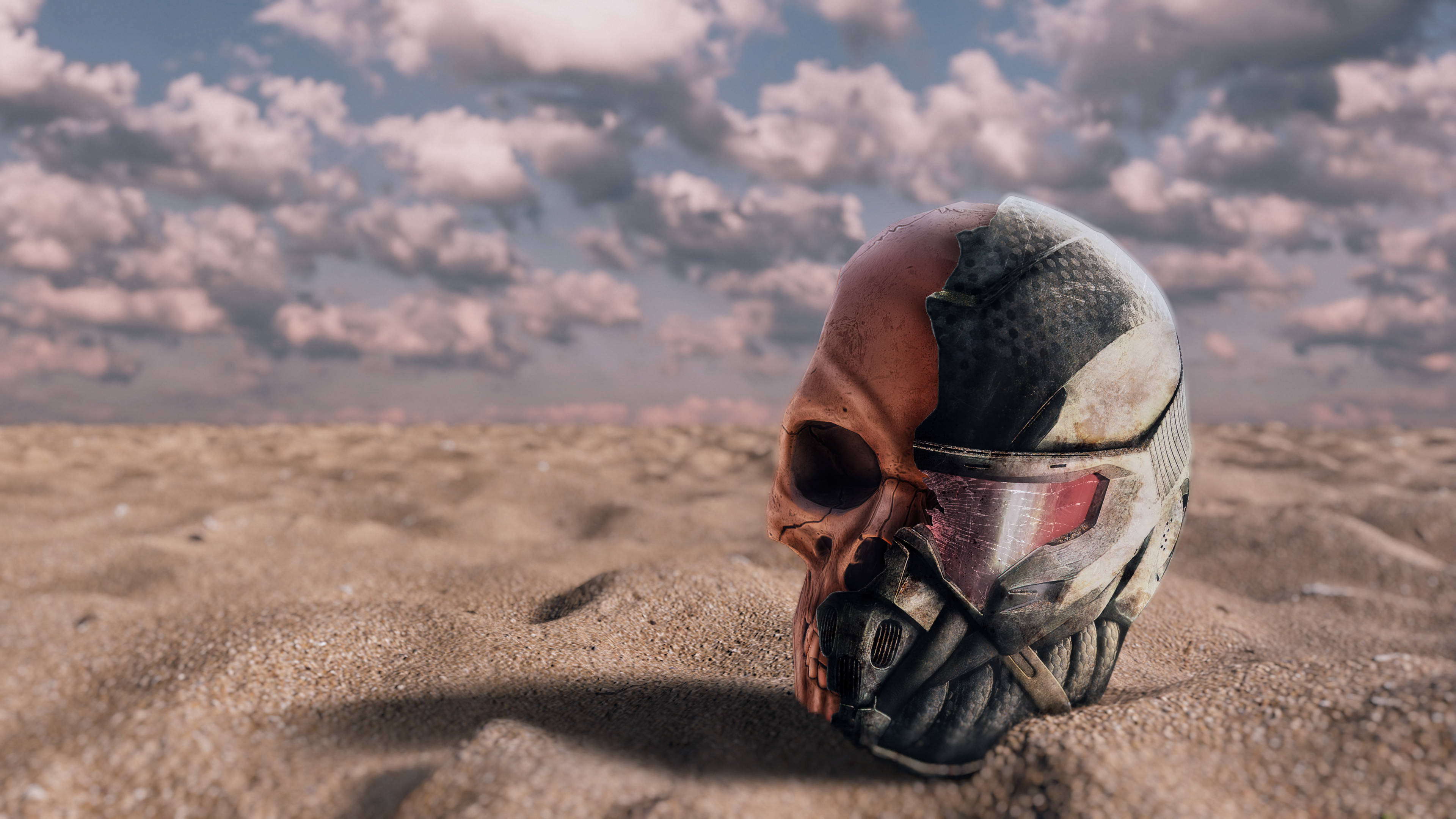 Crysis Warhead, head piece, split skull, 4K Desktop Wallpaper