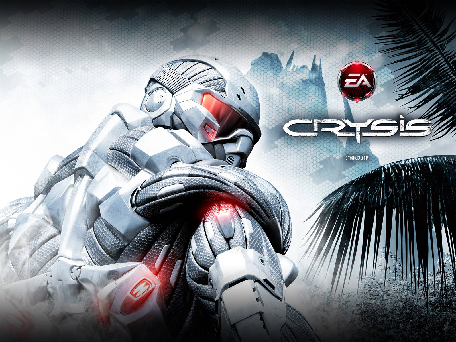 Crysis Warhead, white theme, futuristic armor, HD Desktop Wallpaper