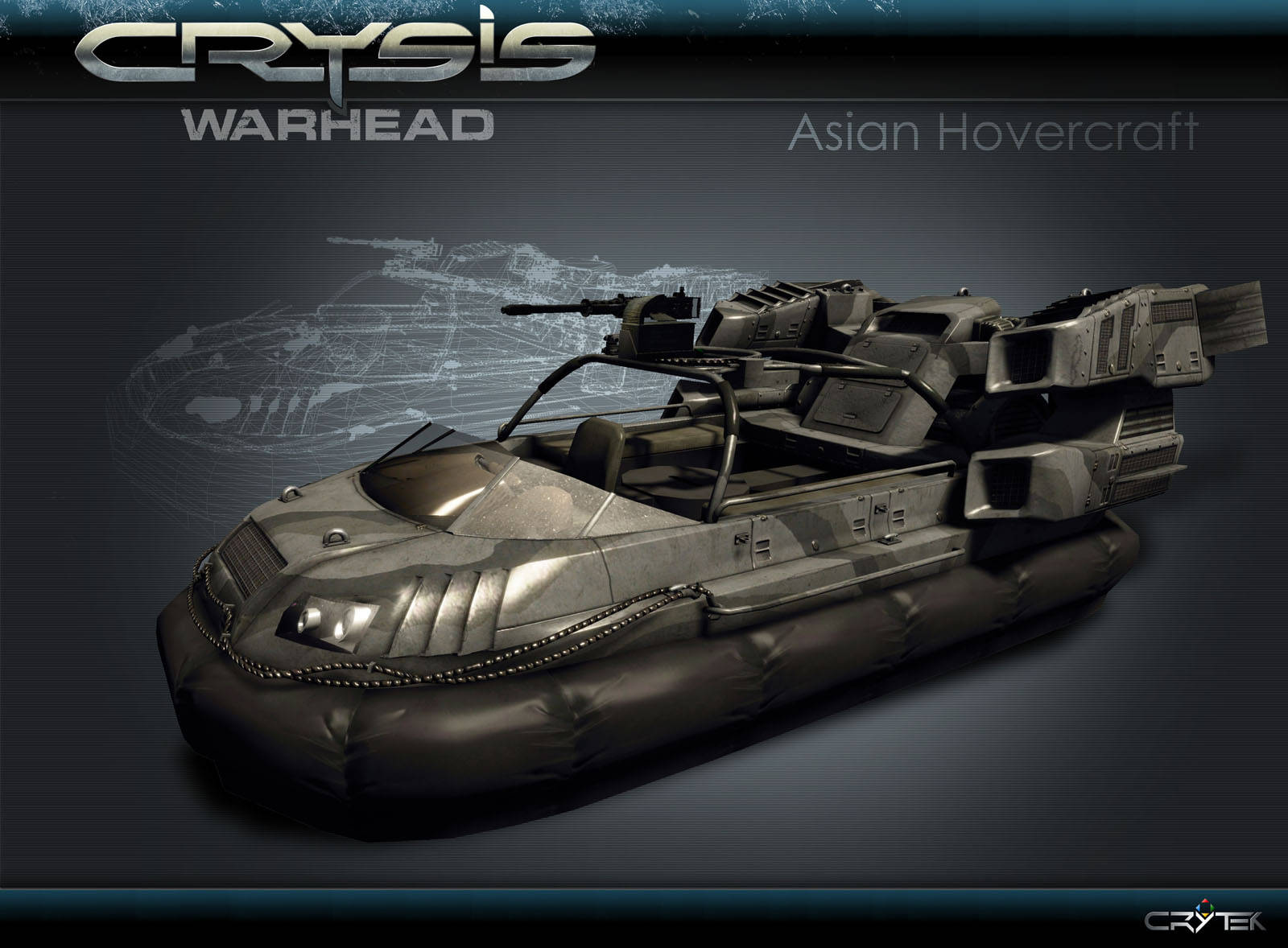 Crysis Warhead, hovercraft, mounted weapons, HD Desktop Wallpaper