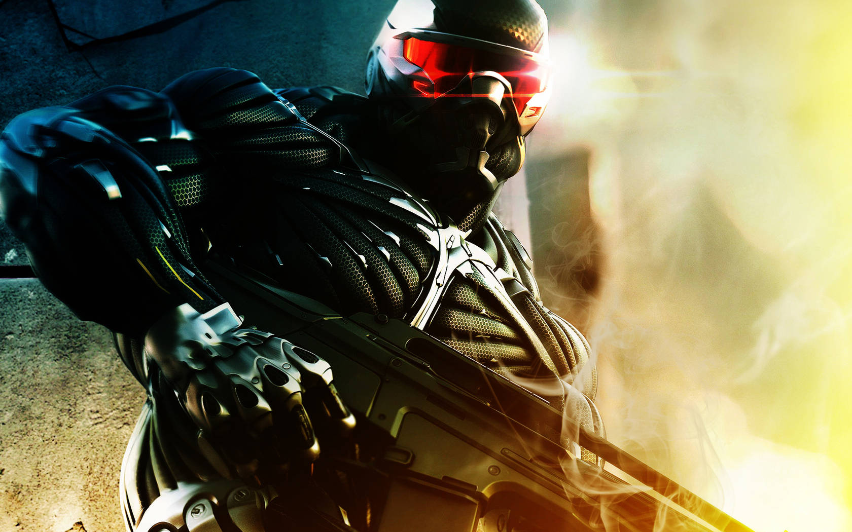 Crysis Warhead, futuristic soldier, black armor, HD Desktop Wallpaper