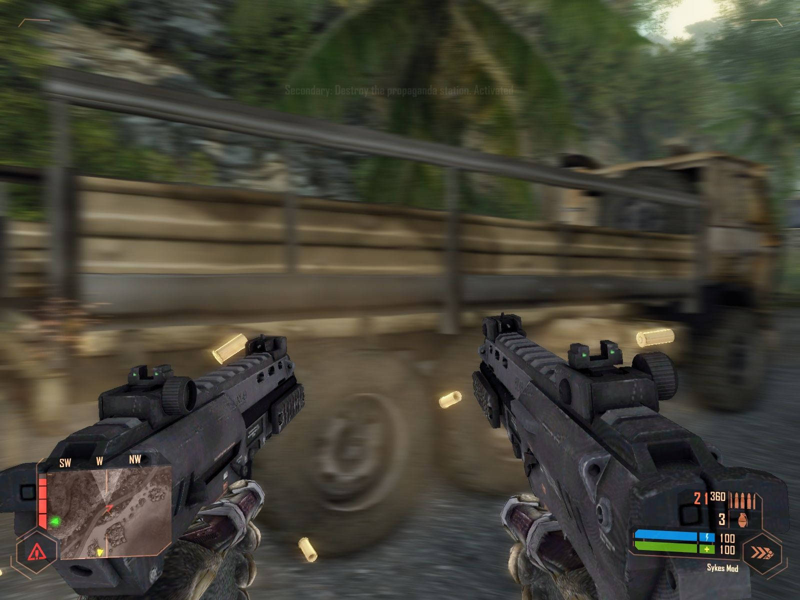 Crysis Warhead, first person, dual pistols, HD Desktop Wallpaper