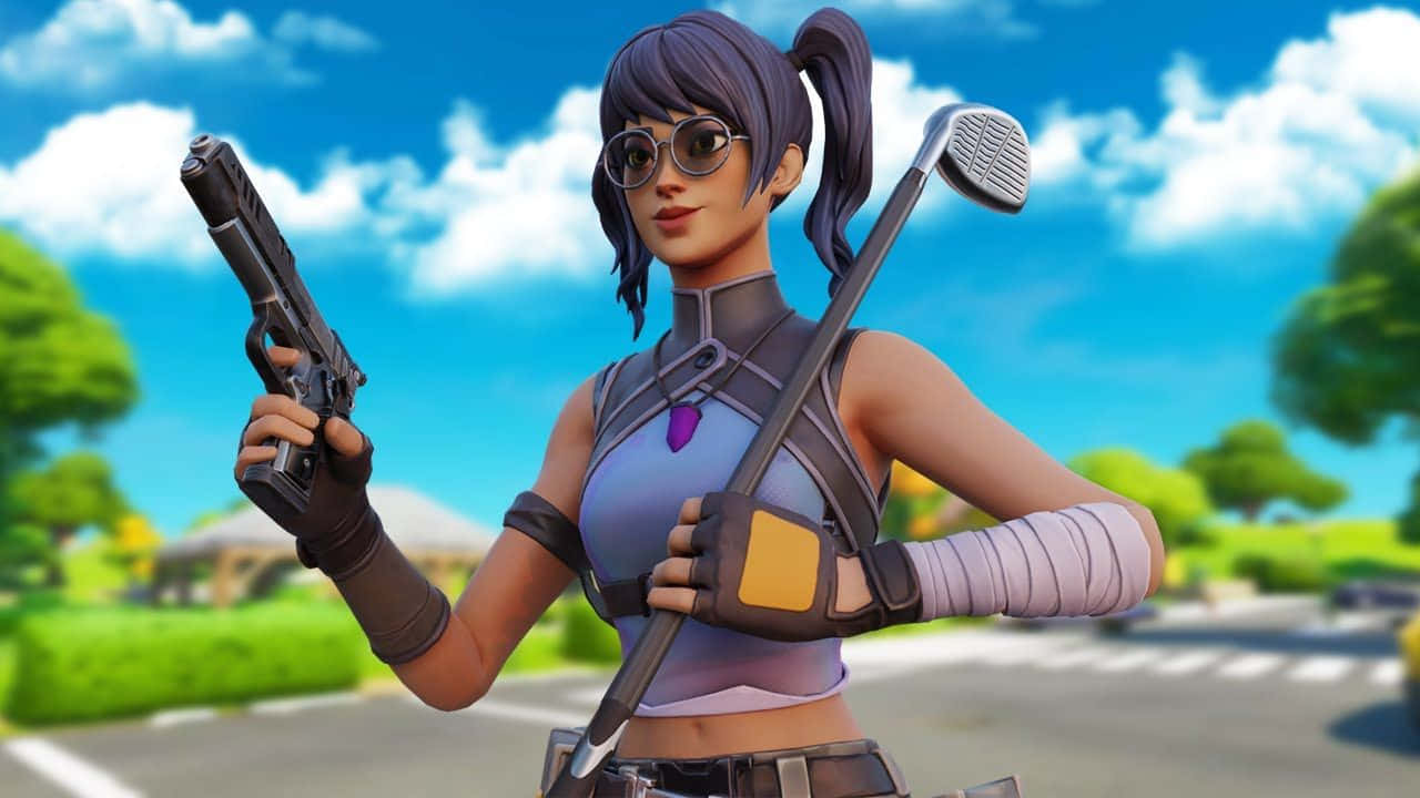Crystal Skin Fortnite, Fortnite, purple hair, HD Desktop Wallpaper