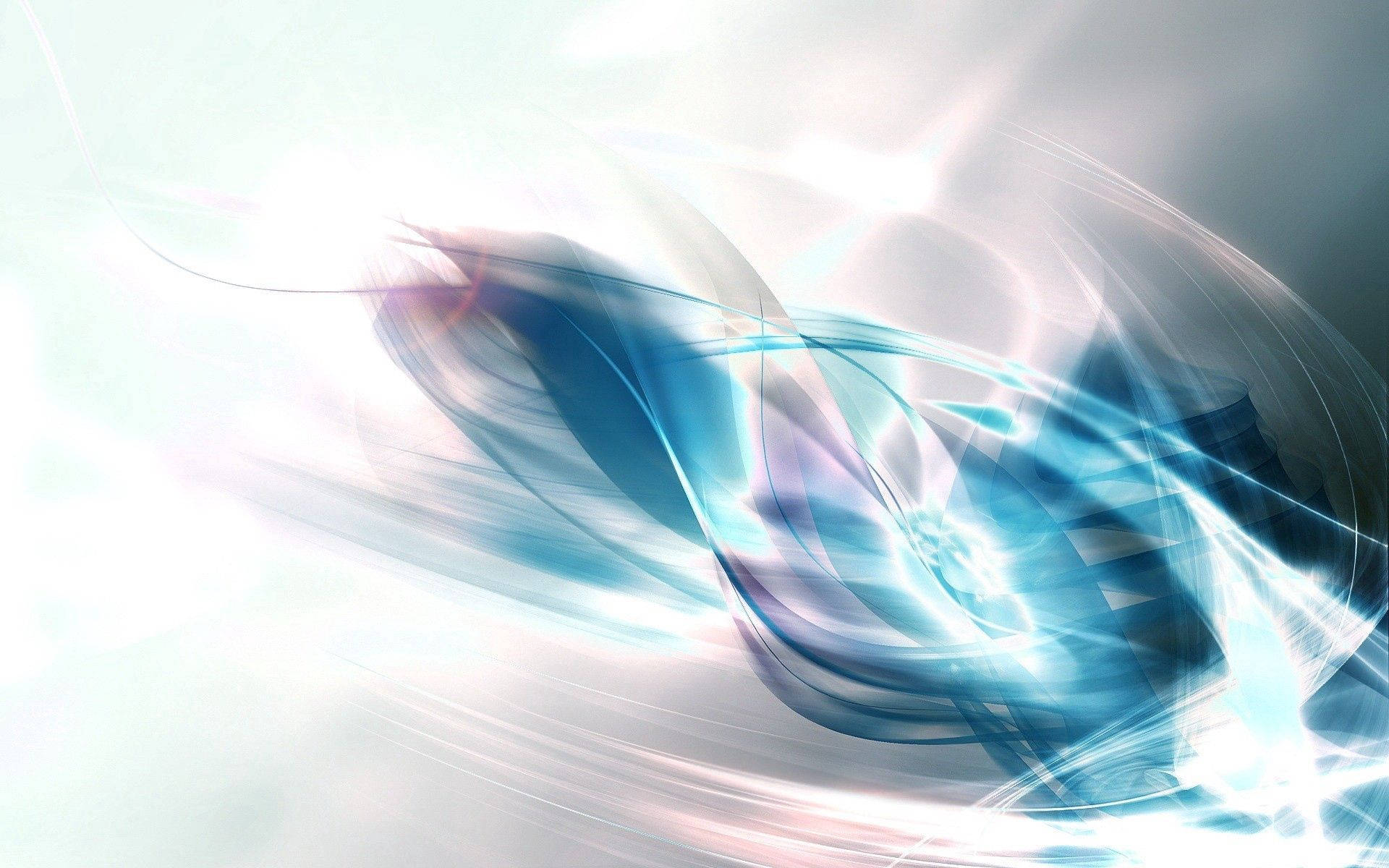light crystal energy glow, blue, white, Full HD Desktop Wallpaper